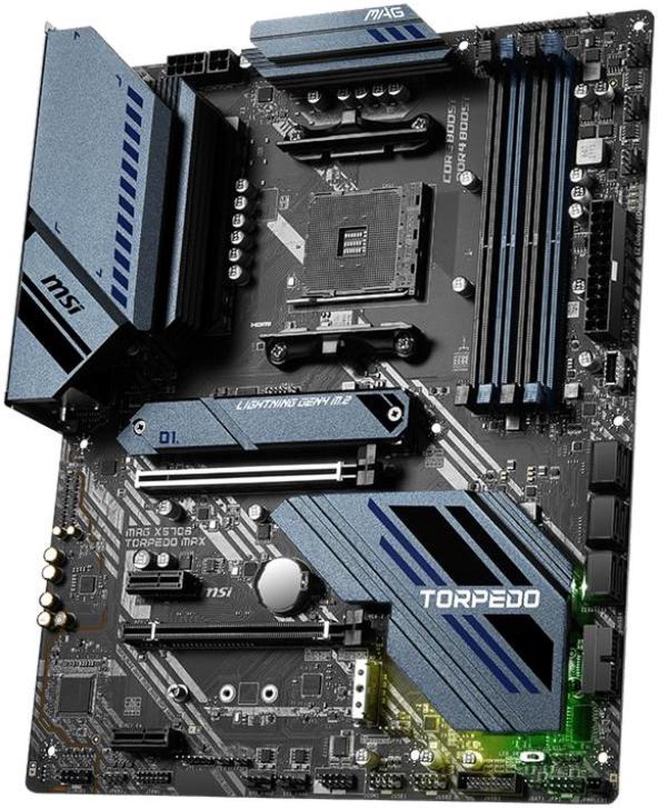 Alt view image 2 of 4 - MSI MAG X570S TORPEDO MAX AMD X570 Socket AM4 DDR4 128GB ATX Motherboard