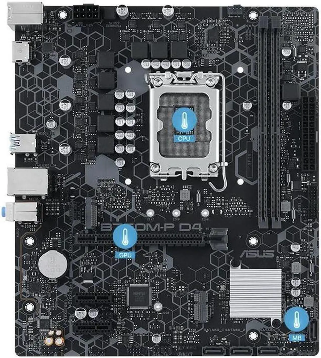Main image of ASUS B760M-P D4 LGA 1700 DDR4 64GB Micro ATX Motherboard