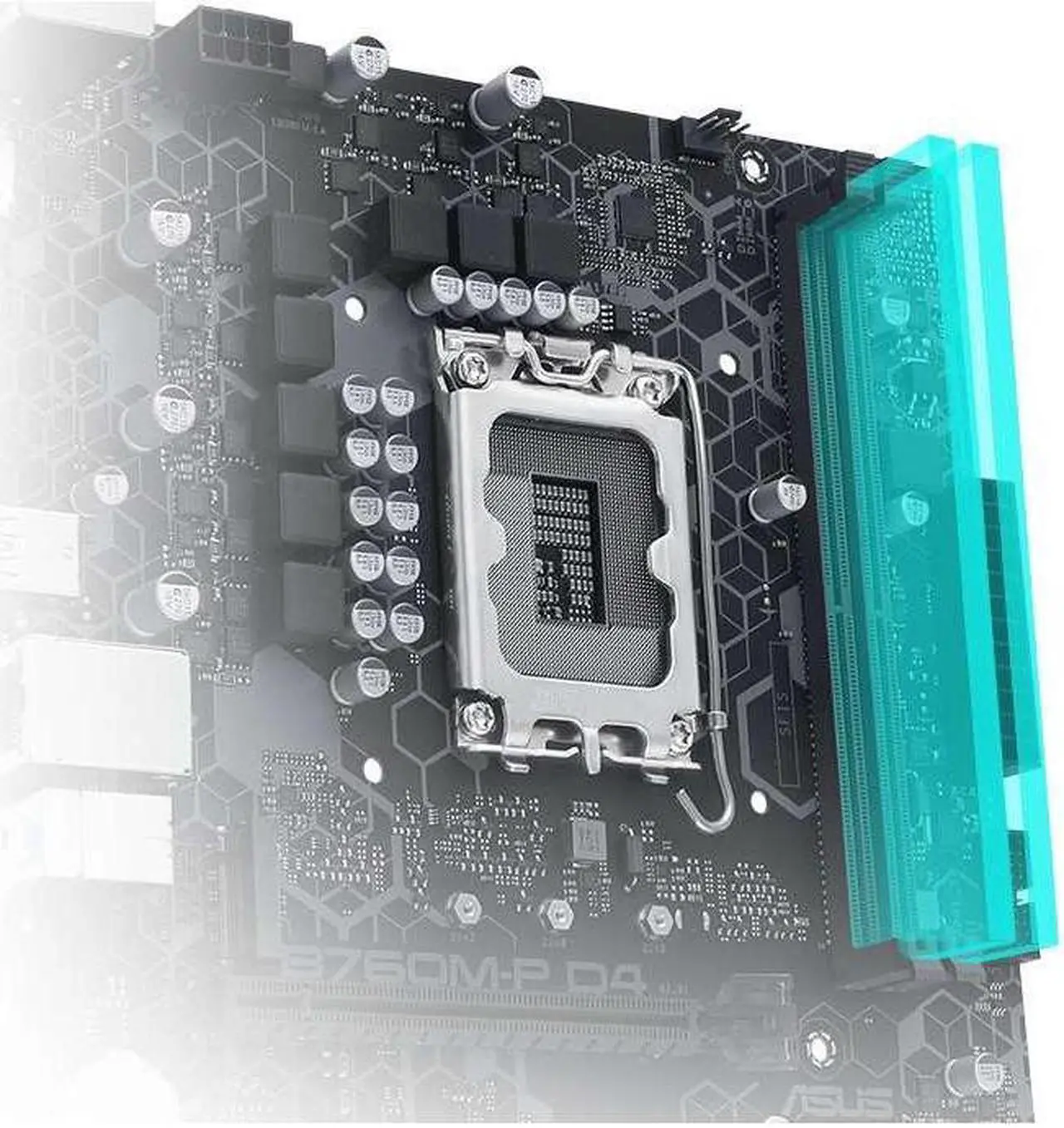 Alt view image 3 of 5 - ASUS B760M-P D4 LGA 1700 DDR4 64GB Micro ATX Motherboard
