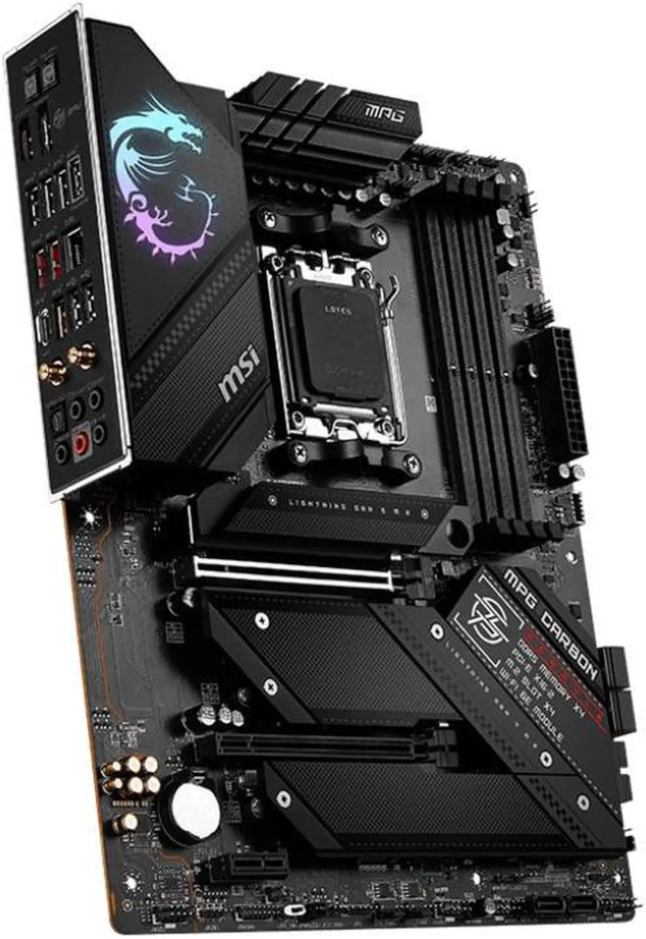 Alt view image 3 of 4 - MSI MPG B650 CARBON WIFI AMD B650 Socket AM5 DDR5 256GB ATX Motherboard