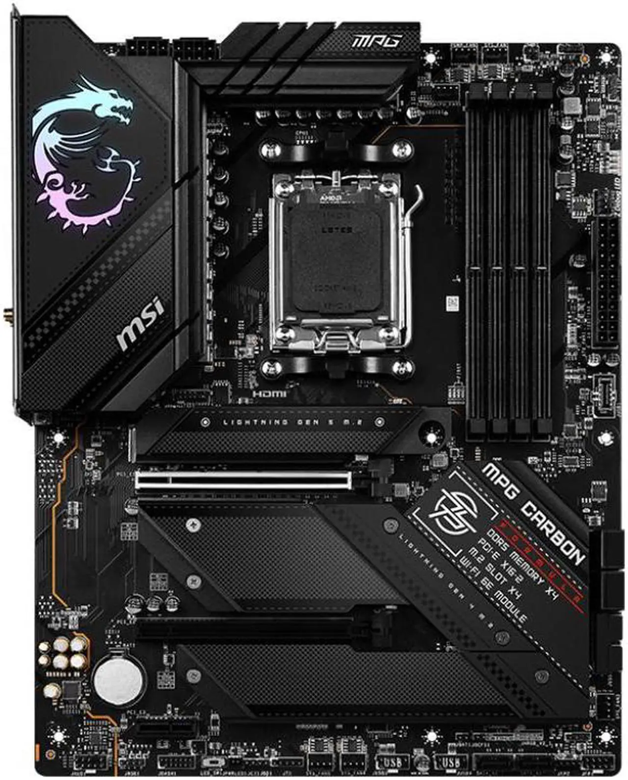 Main image of MSI MPG B650 CARBON WIFI AMD B650 Socket AM5 DDR5 256GB ATX Motherboard