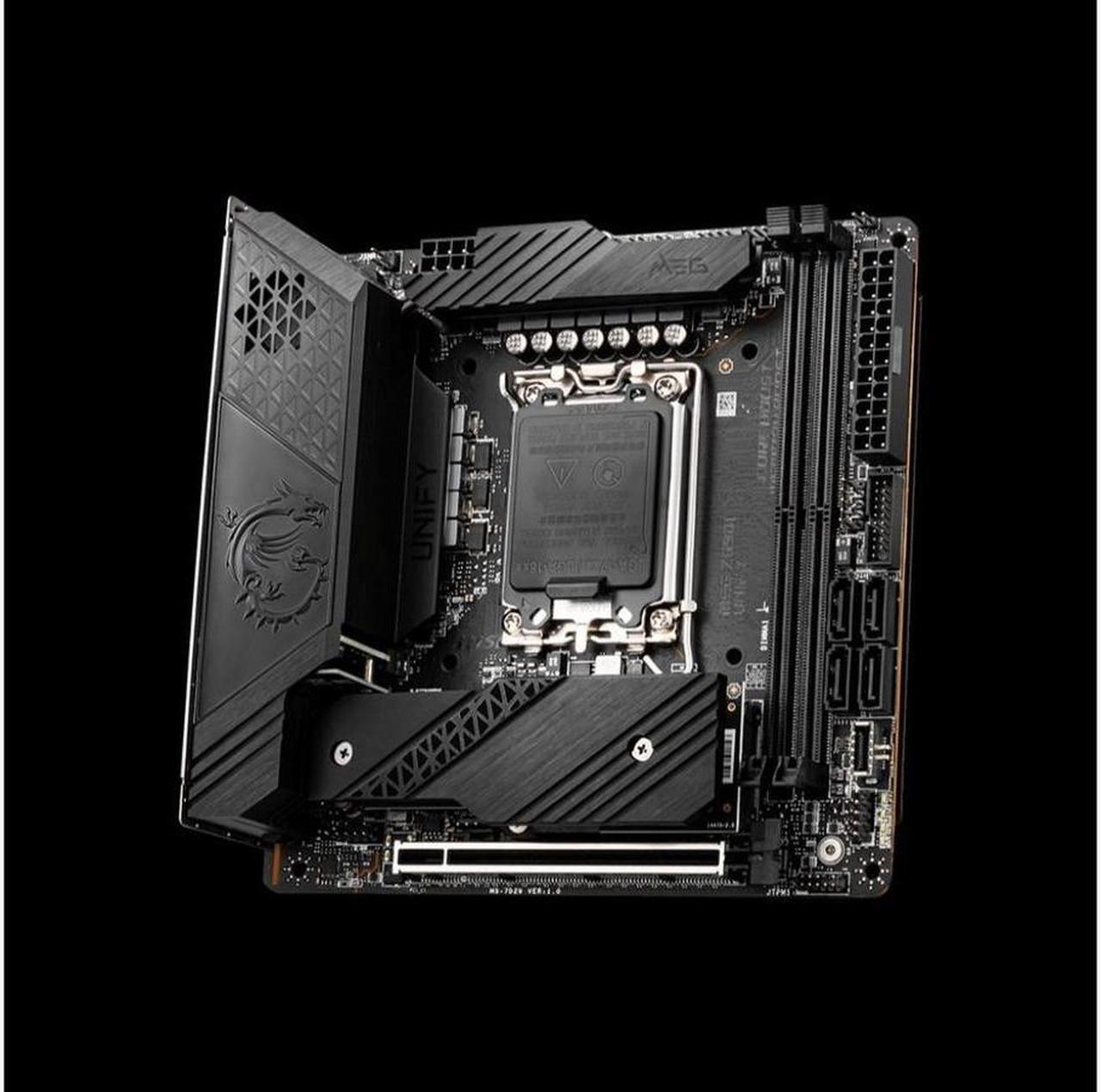 Alt view image 2 of 4 - MSI MEG Z690I UNIFY Intel Z690 LGA 1700 DDR5 64GB Mini-ITX Motherboard
