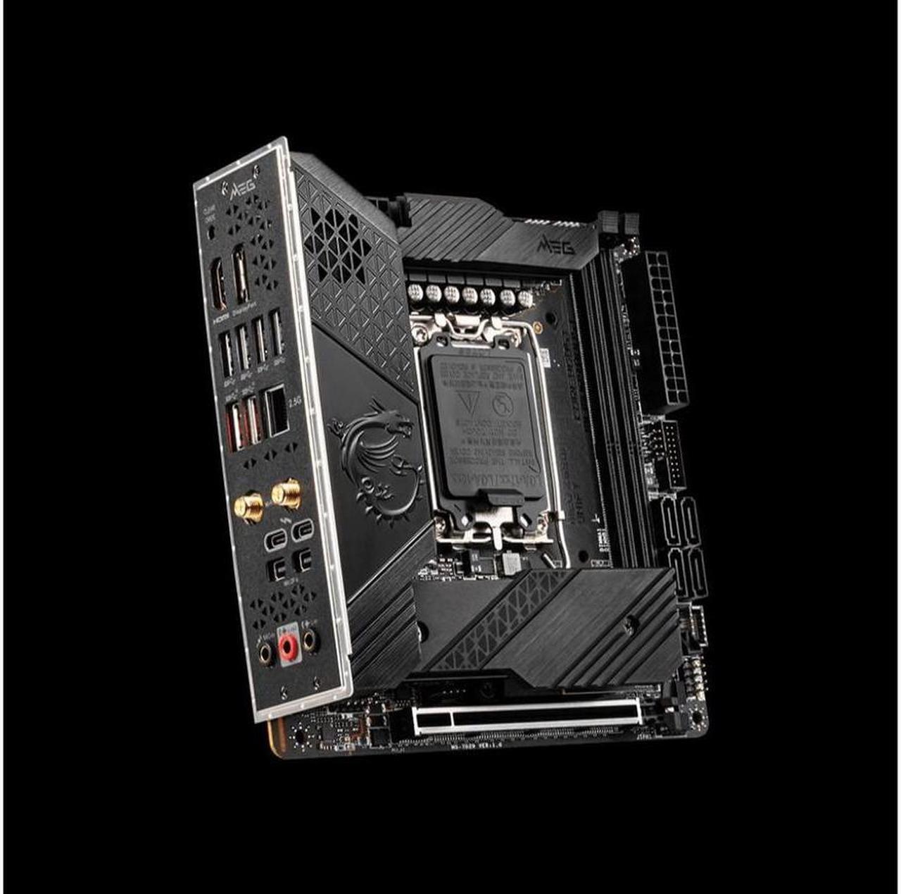 Alt view image 3 of 4 - MSI MEG Z690I UNIFY Intel Z690 LGA 1700 DDR5 64GB Mini-ITX Motherboard