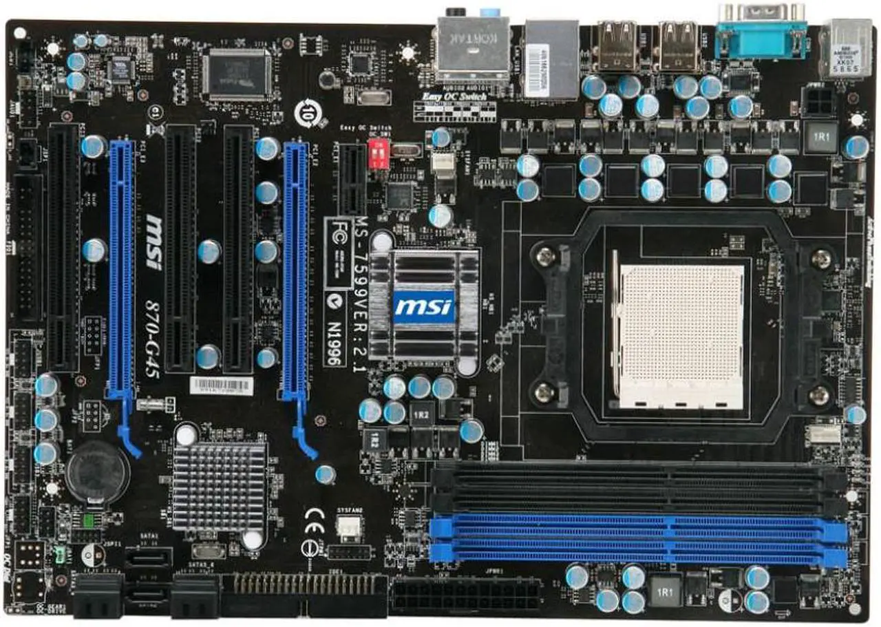 Main image of MSI 870-G45 AMD 770 Socket AM3 DDR3 16GB ATX Motherboard