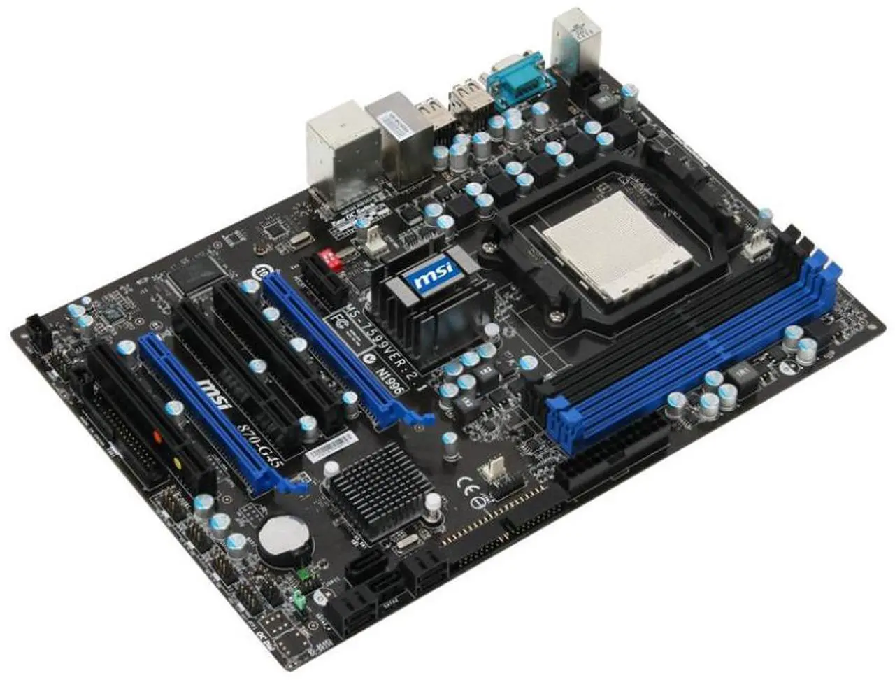 Alt view image 3 of 4 - MSI 870-G45 AMD 770 Socket AM3 DDR3 16GB ATX Motherboard