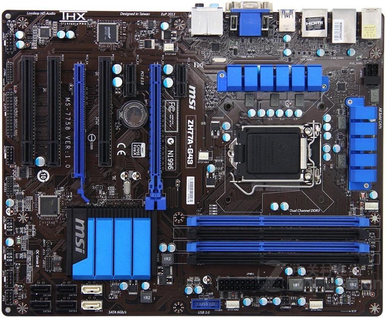 Main image of MSI ZH77A-G43 Intel H77 LGA 1155 DDR3 32GB ATX Motherboard