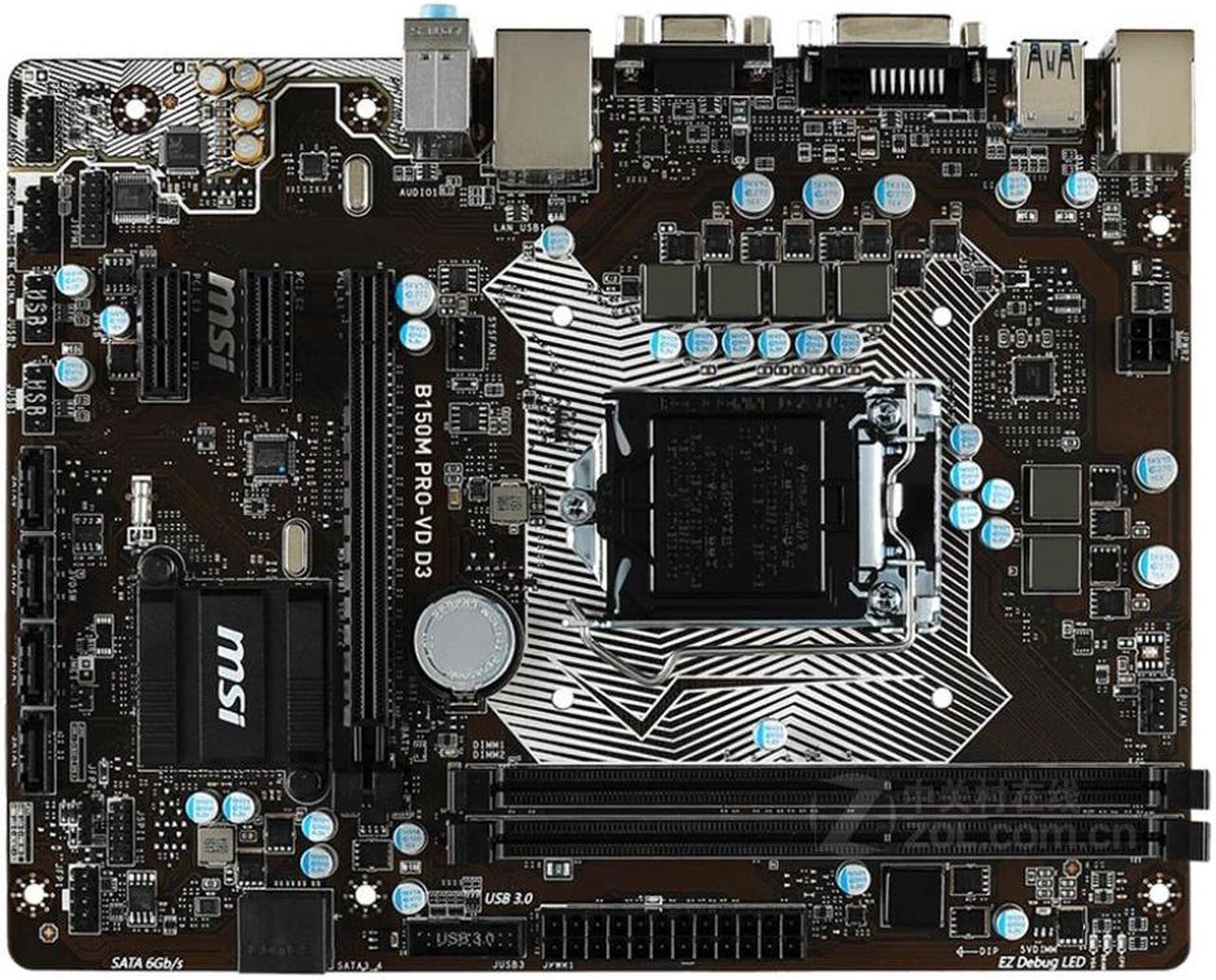 Main image of MSI B150M PRO-VD D3 Intel B150 LGA 1151 DDR3 32GB Micro ATX Motherboard