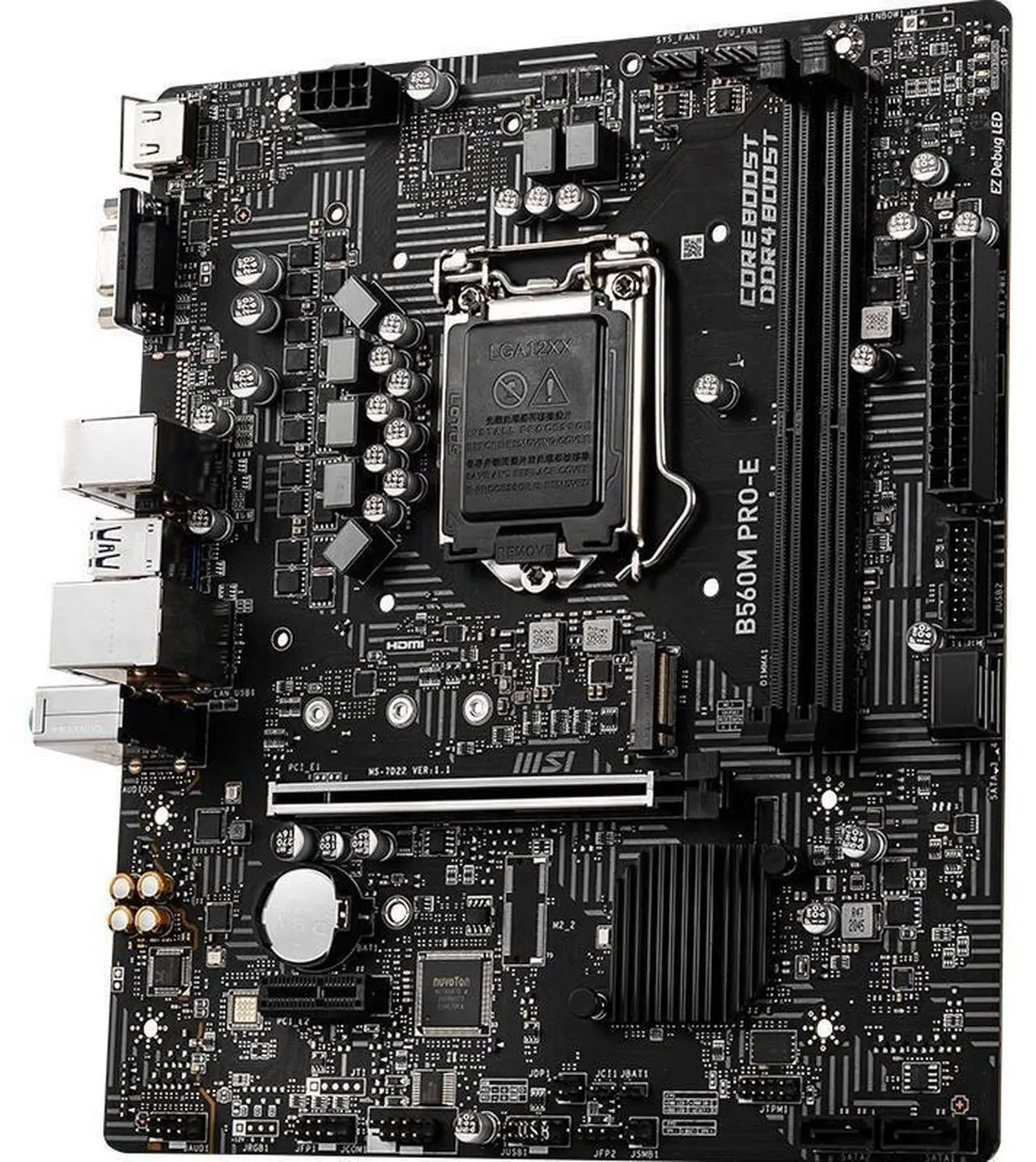Alt view image 2 of 4 - MSI B560M PRO-E Intel B560 LGA 1200 DDR4 64GB Micro ATX Motherboard