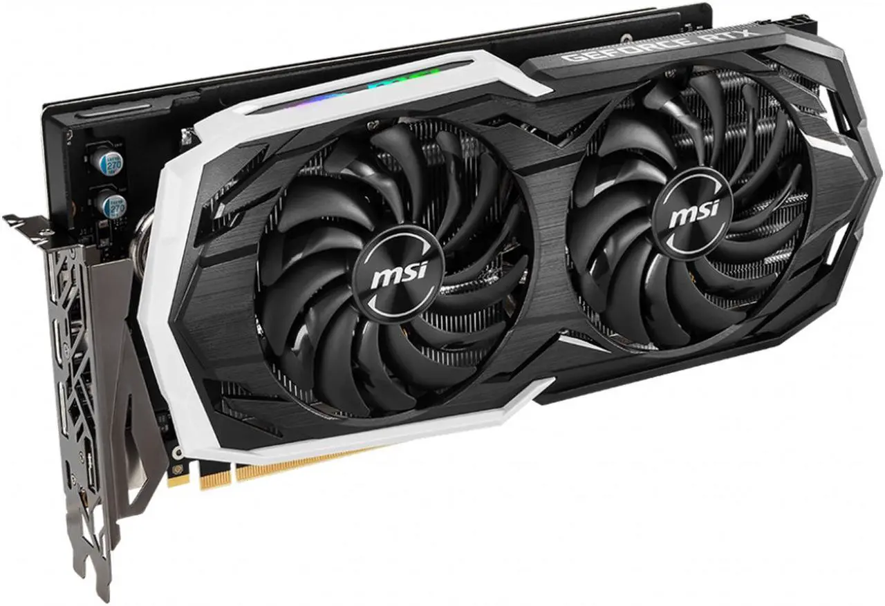 Main image of MSI GeForce RTX 2070 ARMOR 8G GDDR6 256-bit PCI Express x16 3.0 DisplayPort x 3 (v1.4) / HDMI 2.0b x 1 / USB Type-C x 1 175 W 8-pin x 1, 6-pin x 1 7680x4320