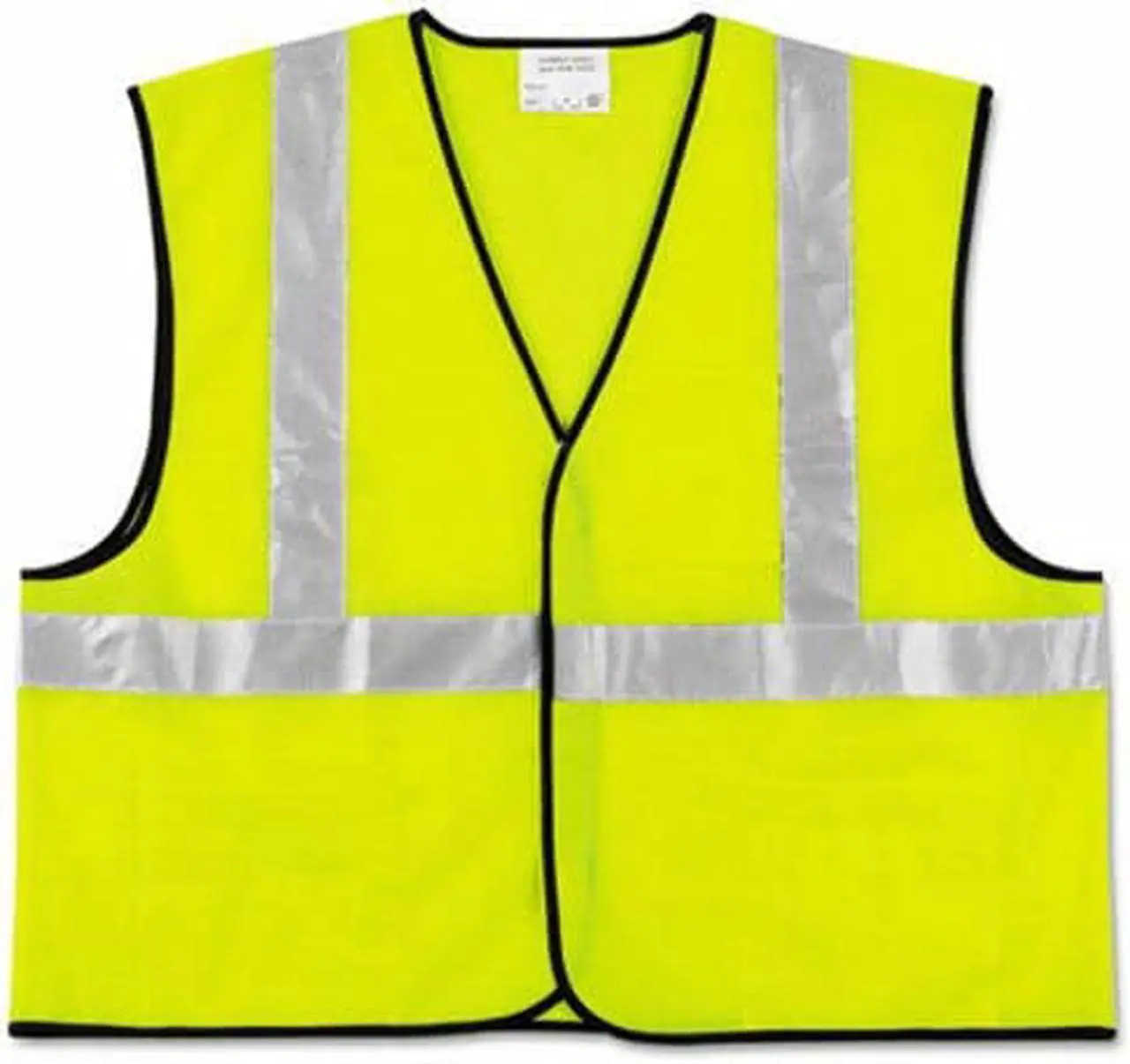 Alt view image 4 of 4 - Crews VCL2SLXL Class 2 Safety Vest, Fluorescent Lime w/Silver Stripe, Polyester, XL