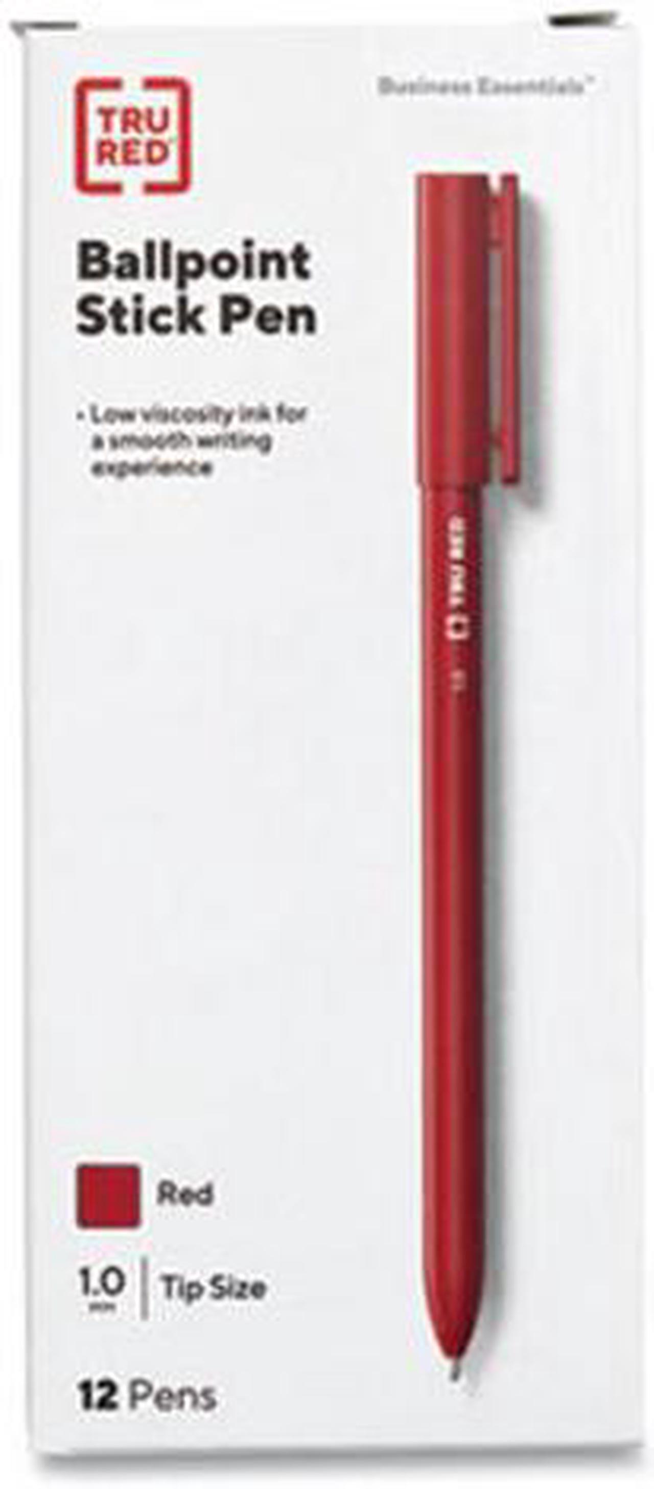 Alt view image 4 of 8 - TRU RED Ballpoint Pen Medium Point 1.0mm Red Dozen 52859