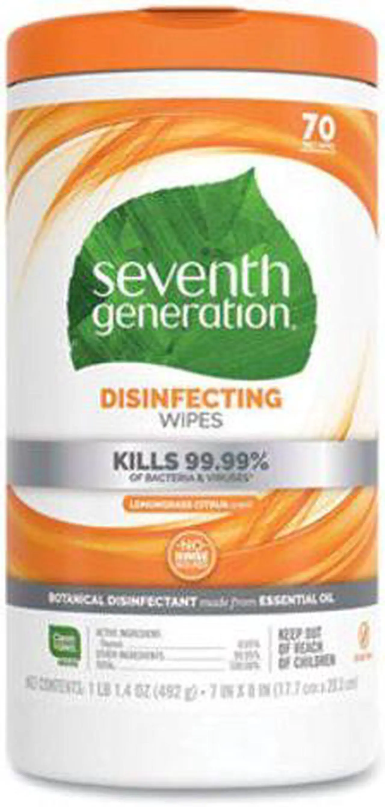 Alt view image 14 of 20 - SEVENTH GENERATION Botanical Disinfecting Wipes 8 x 7 70 Wipes 22813