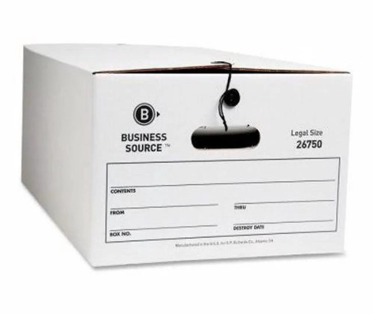Alt view image 6 of 7 - Business Source Storage Boxes Legal 350 lbs. 15"x24"x10" 12/CT White 26750