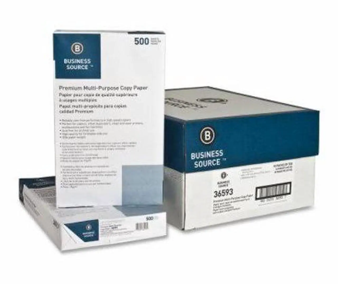 Alt view image 6 of 6 - Business Source Multipurpose Paper 20lb. 92 Bright 8-1/2"x14" 10RM/CT White 36593