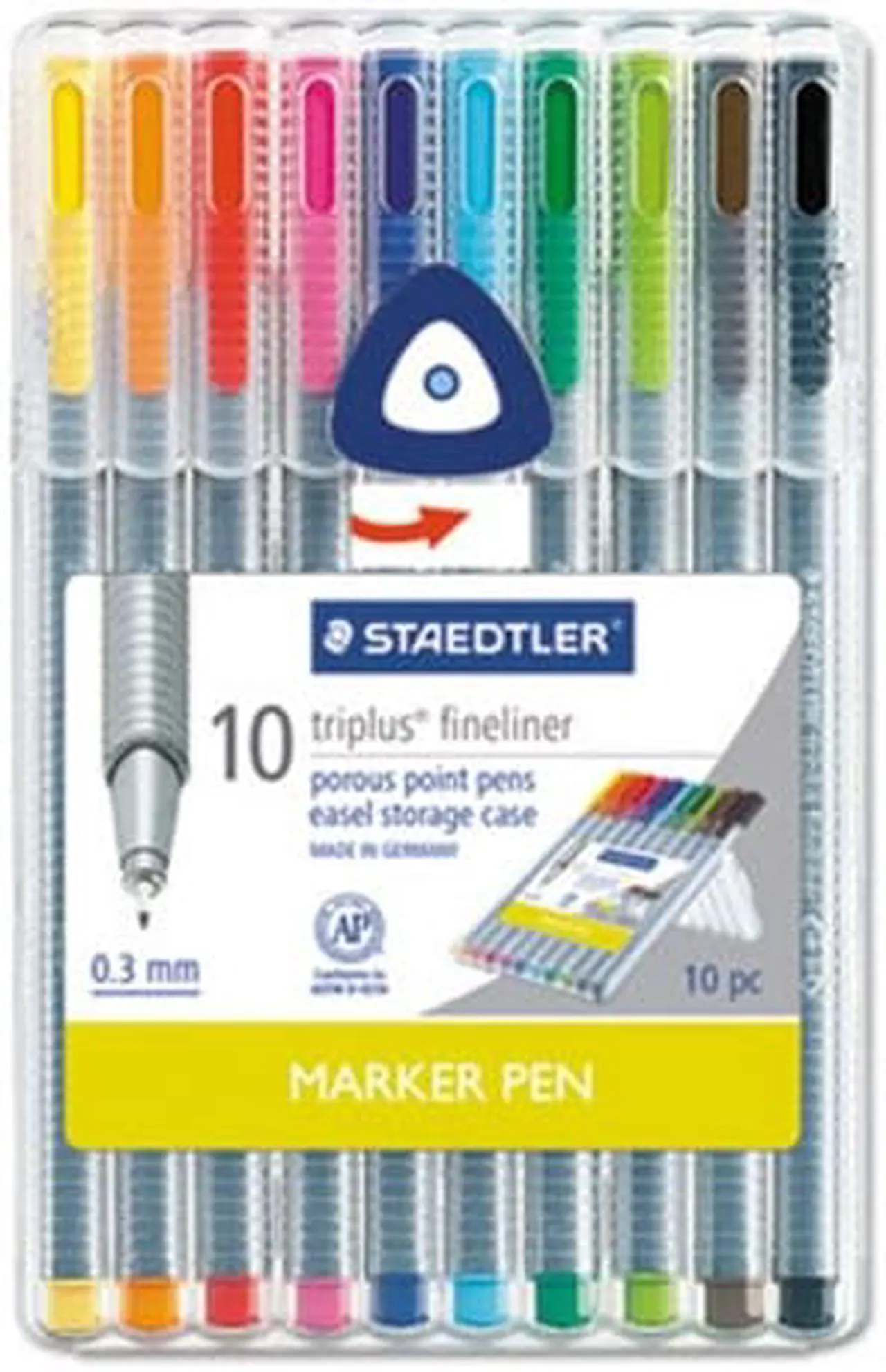Alt view image 4 of 5 - Staedtler Fineliner Porous Point Pen .3mm 10/ST Assorted 334SB10US