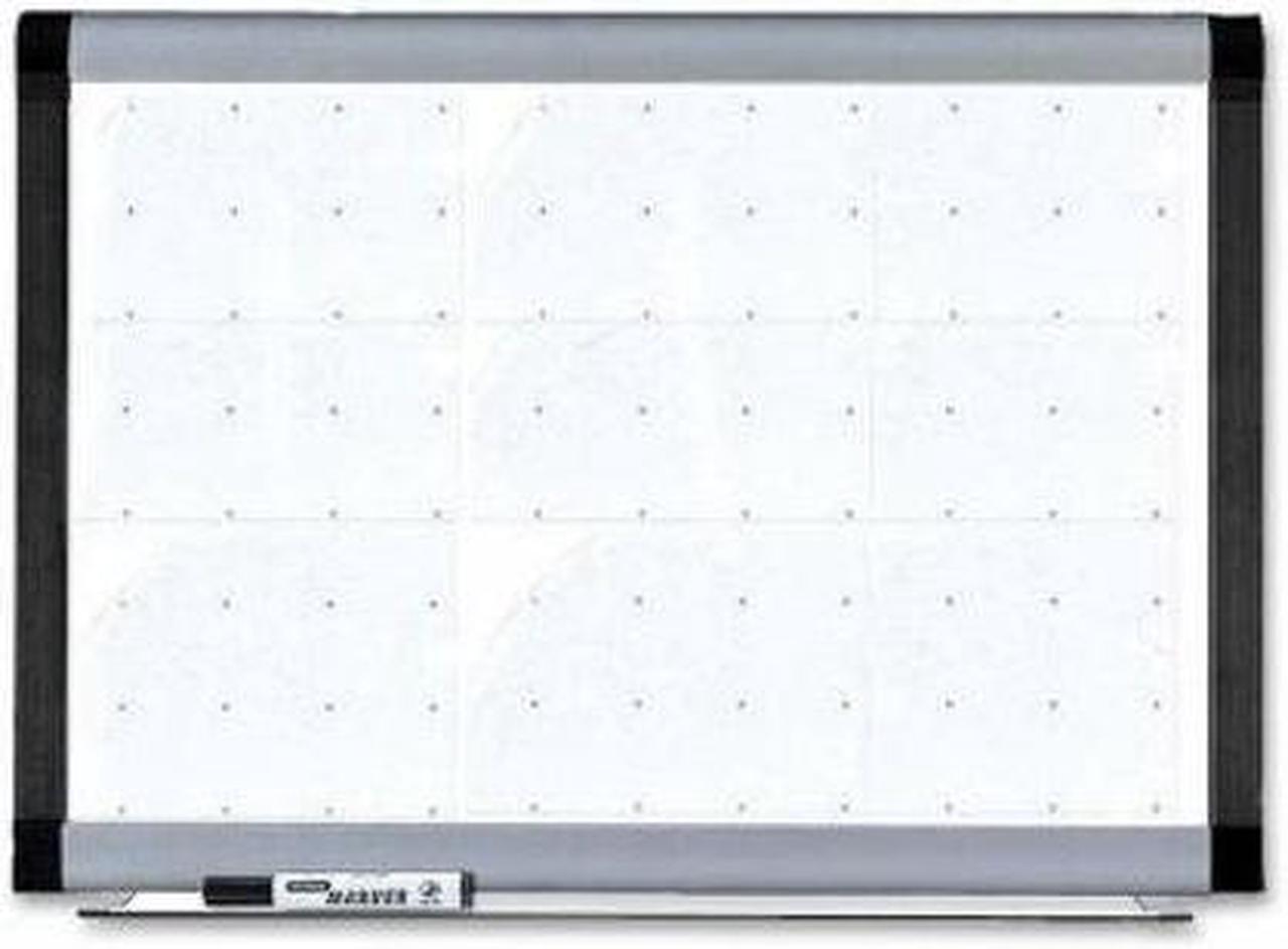 Alt view image 11 of 13 - Lorell Magnetic Dry-erase Board w/ Grid Lines 4'x3' Silver/Ebony 69652