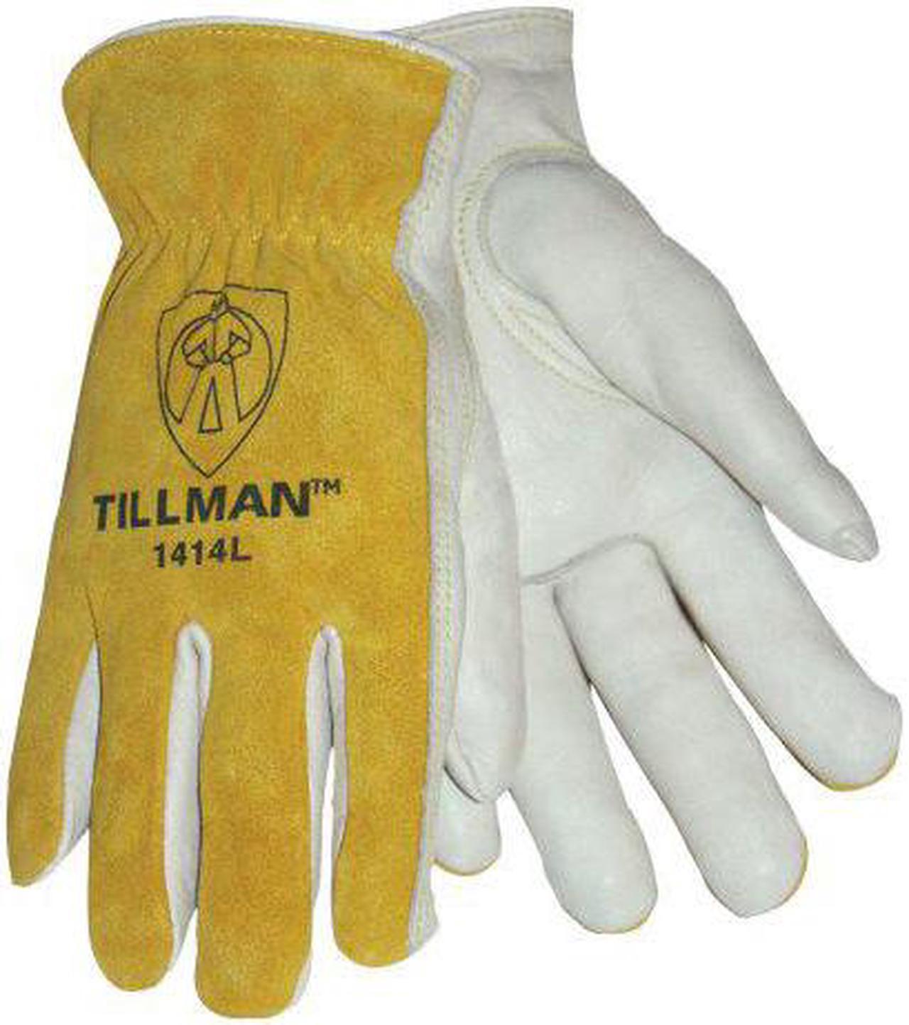 Alt view image 5 of 5 - Tillman 1414 Top Grain/Split Cowhide Drivers Gloves Large