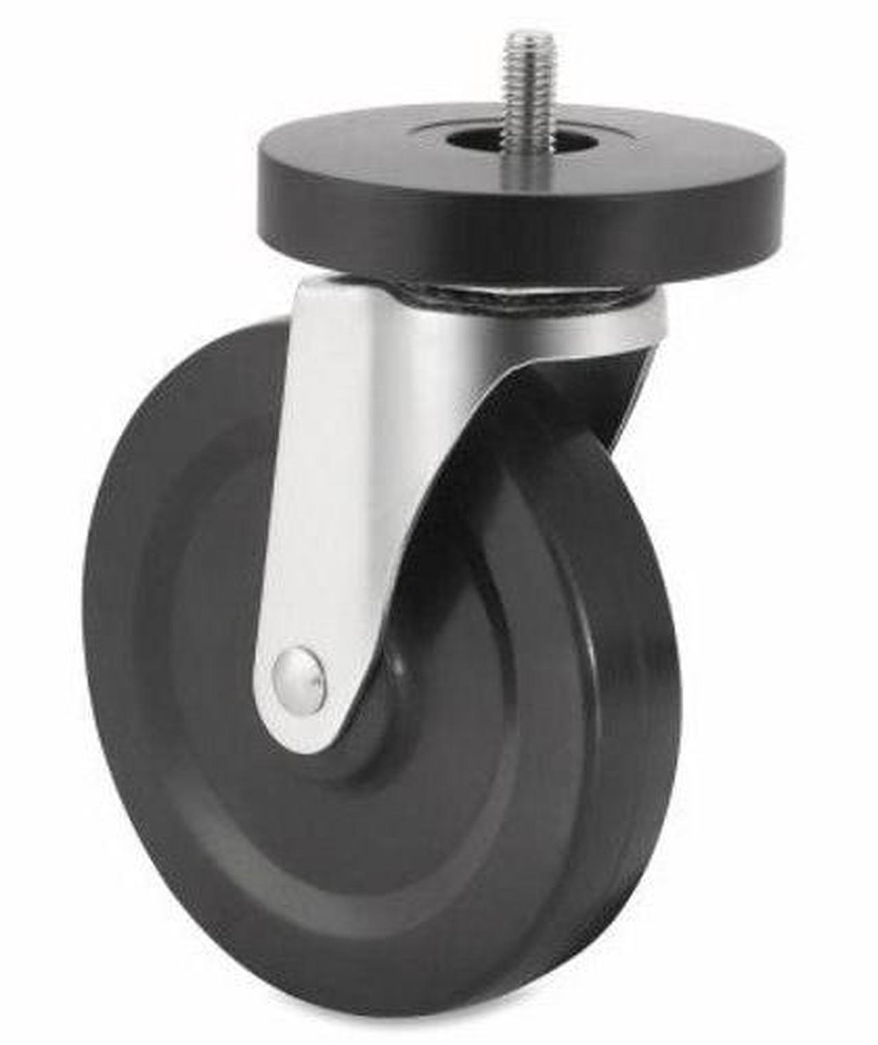 Alt view image 11 of 15 - Lorell Caster Kit 5" Wheel f/ Industr. Shelving 4/ST Black 84861