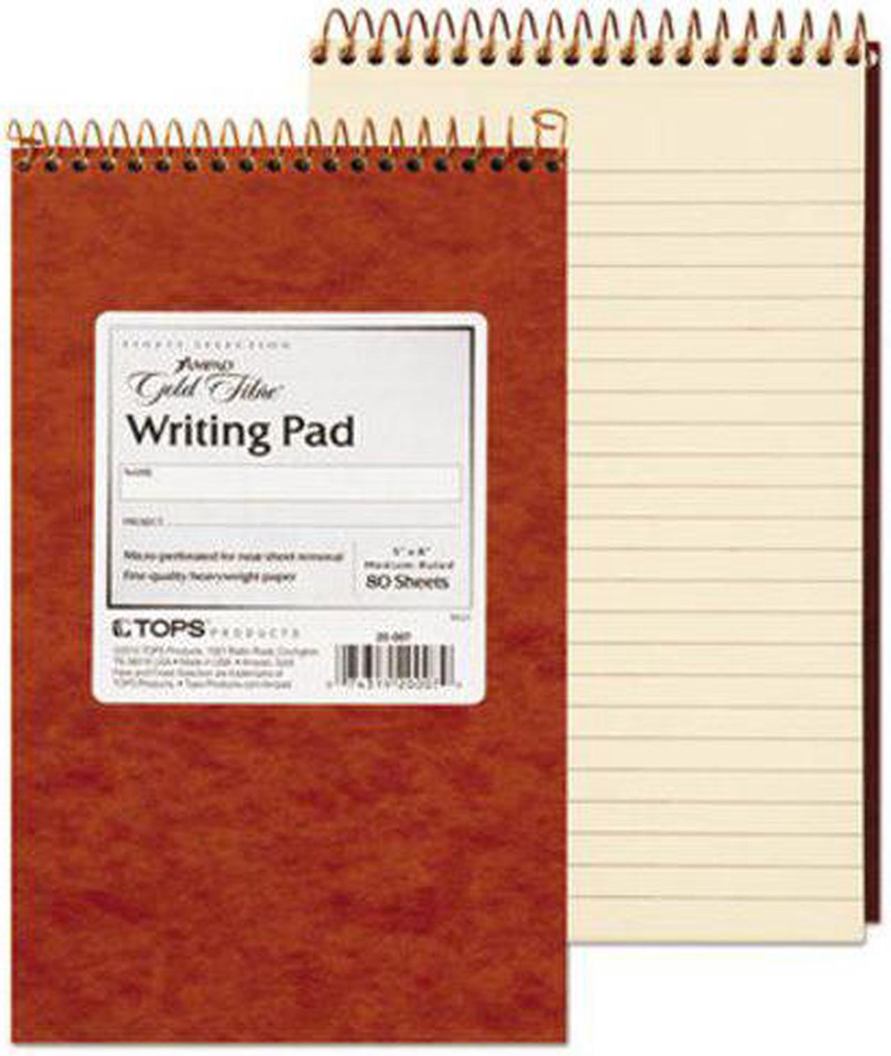 Alt view image 4 of 10 - Ampad Gold Fibre Retro Wirebound Writing Pad College/Medium 5 x 8 Ivory 80 Sheets 20007