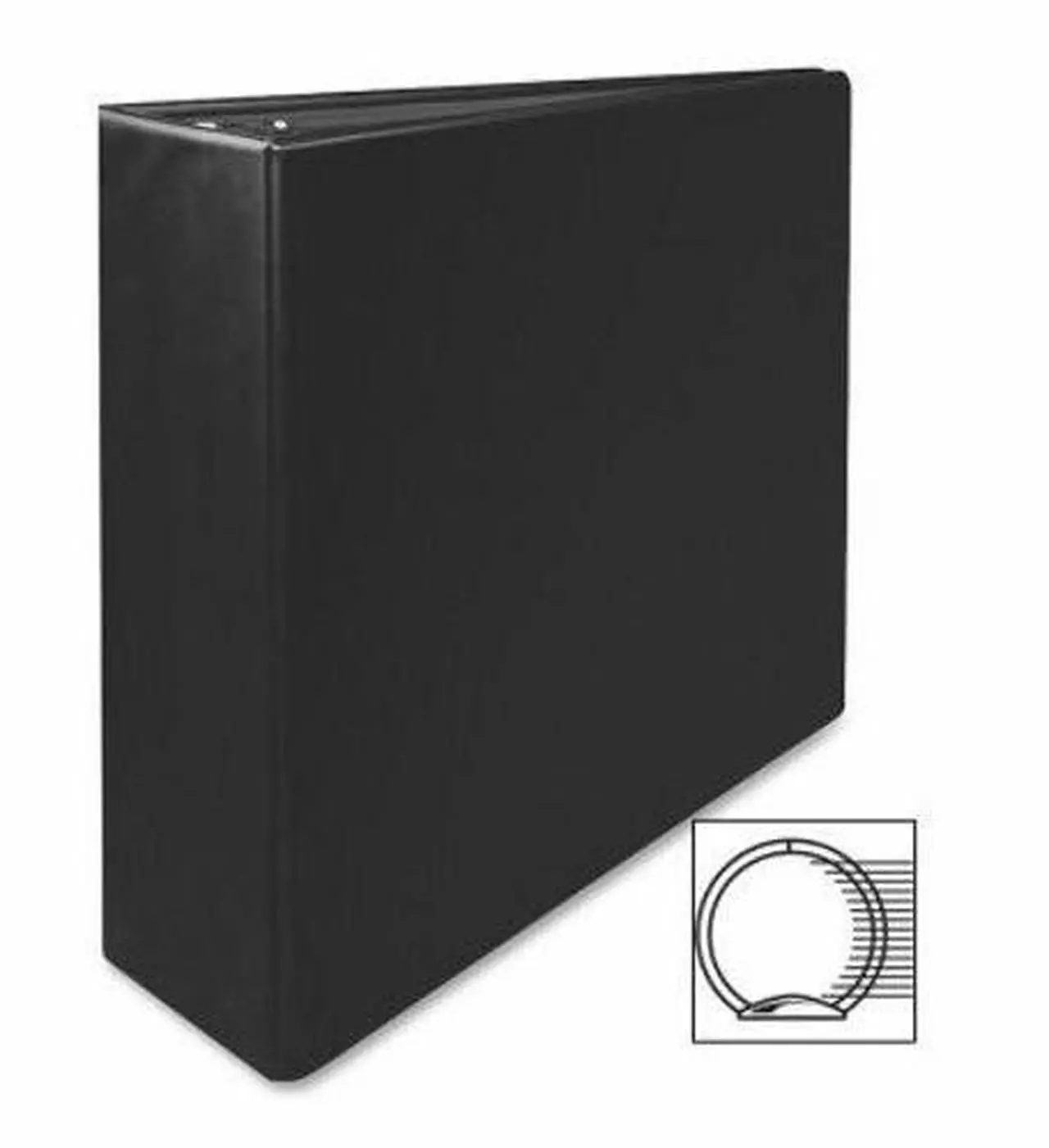 Alt view image 7 of 7 - Business Source Round Ring Binder 3" Capacity 11"x8-1/2" Black 09978