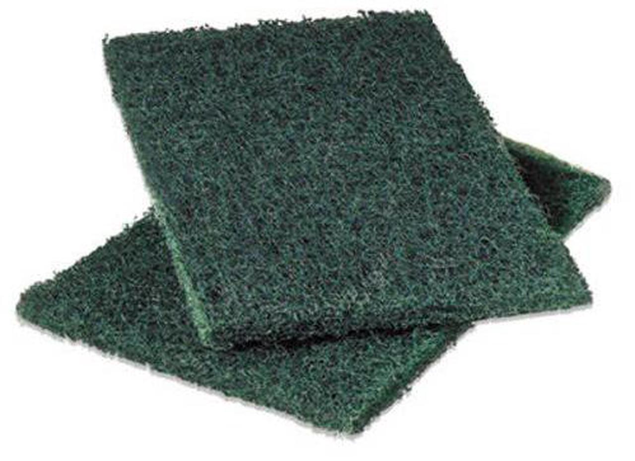 Alt view image 3 of 10 - Scotch-Brite PROFESSIONAL Commercial Heavy-Duty Scouring Pad 86 Green 6 x 9 12/Pack