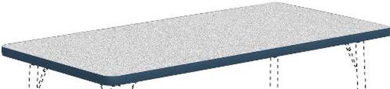Alt view image 5 of 6 - Lorell LLR99916 24 x 48 Rectangular Classroom Activity Tabletop - Gray & Navy