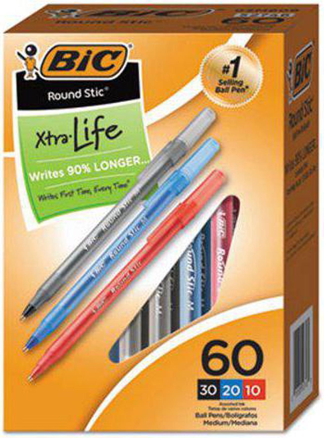 Alt view image 8 of 16 - BIC Round Stic Xtra-Life Ballpoint Pens Medium 1.0 mm Assorted 24298912