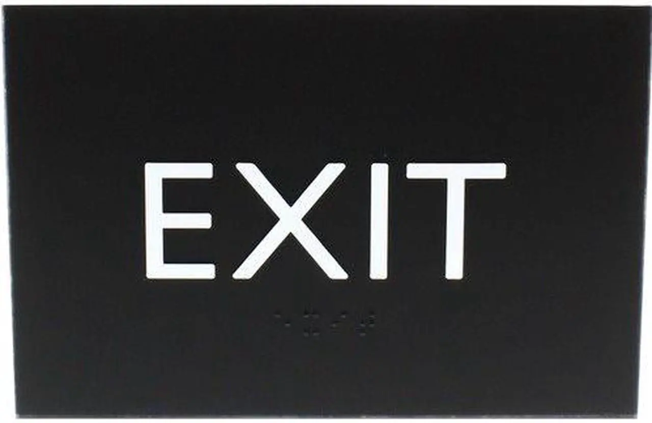 Alt view image 2 of 7 - Lorell Exit Sign, Black, 4-1/2"  x6-4/5" x 1/2", Each (LLR02671)
