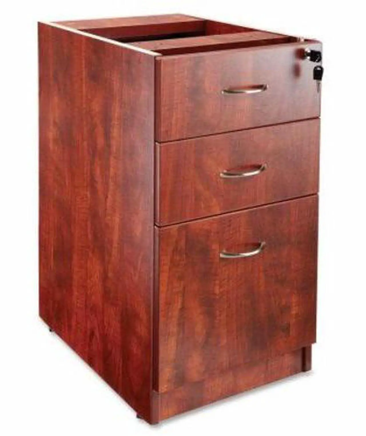 Alt view image 6 of 8 - Lorell Fixed Pedestal B/B/F 16"x22"x28-1/4" Cherry 69604