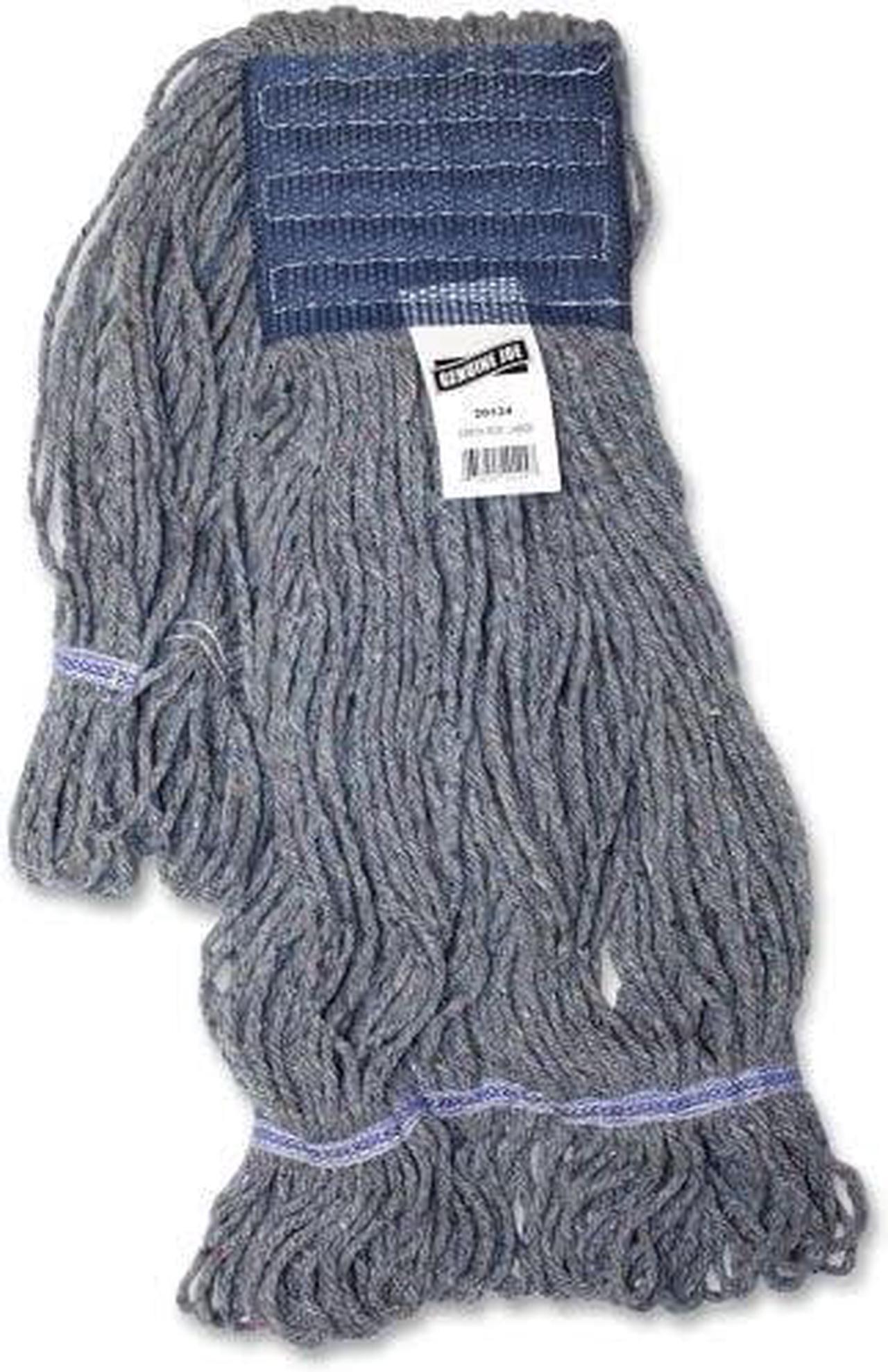 Alt view image 3 of 9 - Genuine Joe Earth Mop Mophead Refill Large Blue 20124