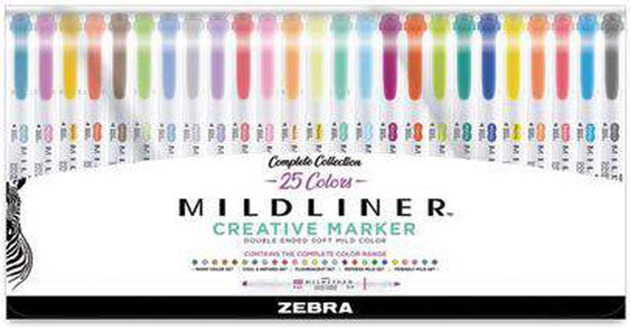 Main image of Zebra Mildliner Twin Tip Highlighters Assorted Colors 25/Pack (78525)