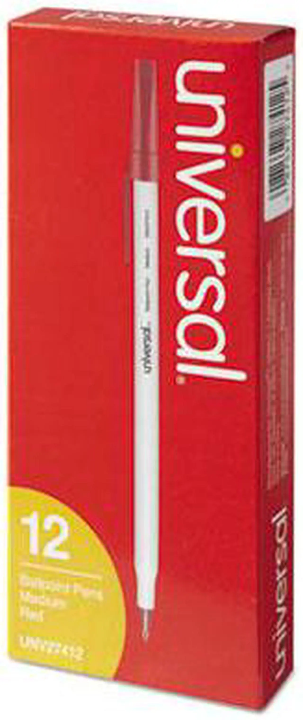 Alt view image 8 of 13 - UNIVERSAL Economy Ballpoint Stick Oil-Based Pen Red Ink Medium Dozen 27412