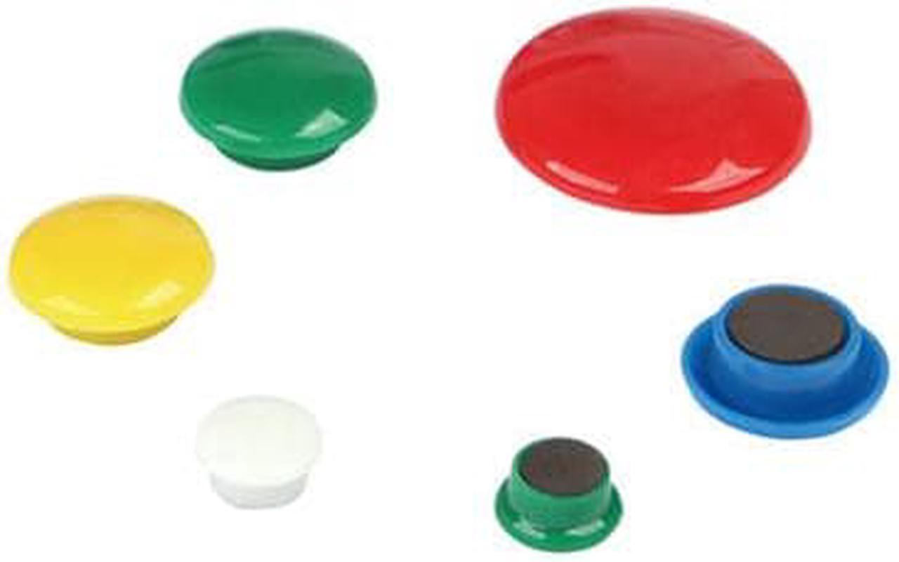 Alt view image 8 of 9 - Universal Assorted Magnets Plastic 5/8" dia 1" dia 1 5/8" dia Asst Colors 30/Pack 31250