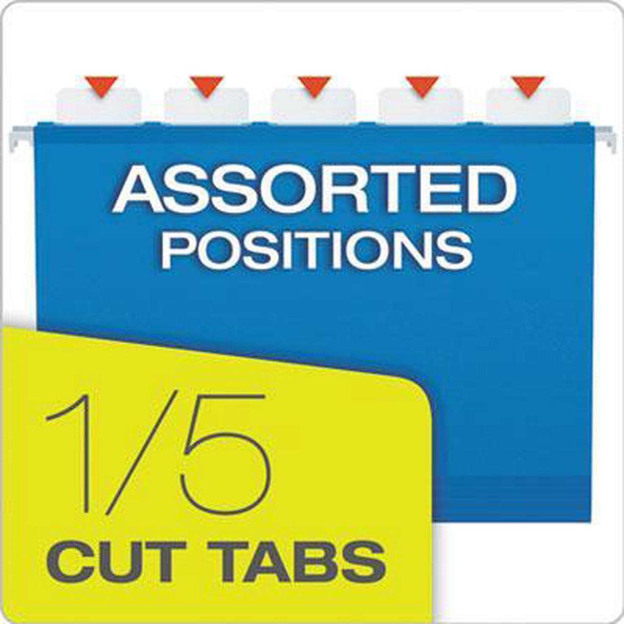 Alt view image 11 of 15 - Esselte Pendaflex / ACCO - 59203 - SureHook Reinforced Hanging Box Files, 3 Exp with Sides, Letter, Blue, 25/Box