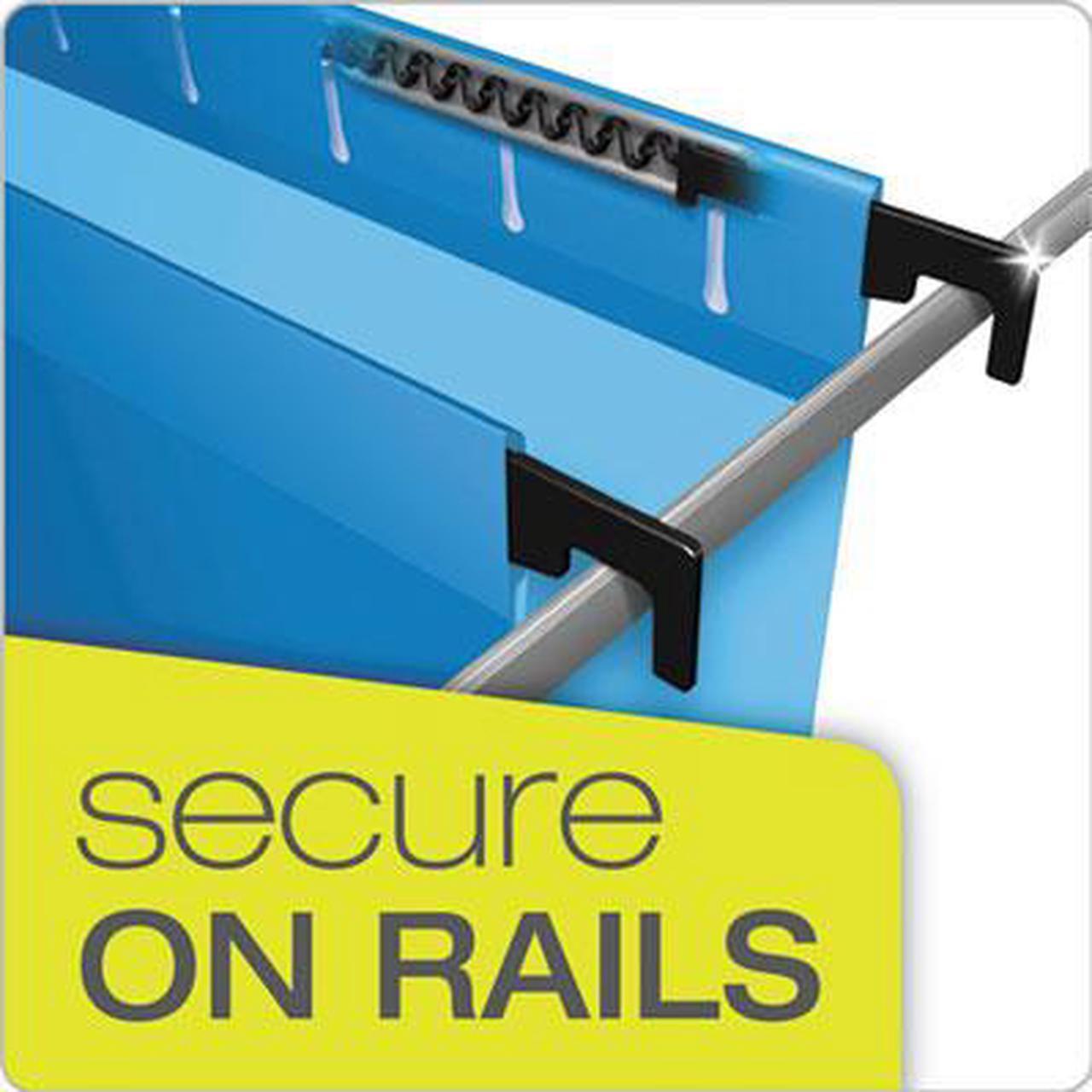 Alt view image 8 of 15 - Esselte Pendaflex / ACCO - 59203 - SureHook Reinforced Hanging Box Files, 3 Exp with Sides, Letter, Blue, 25/Box