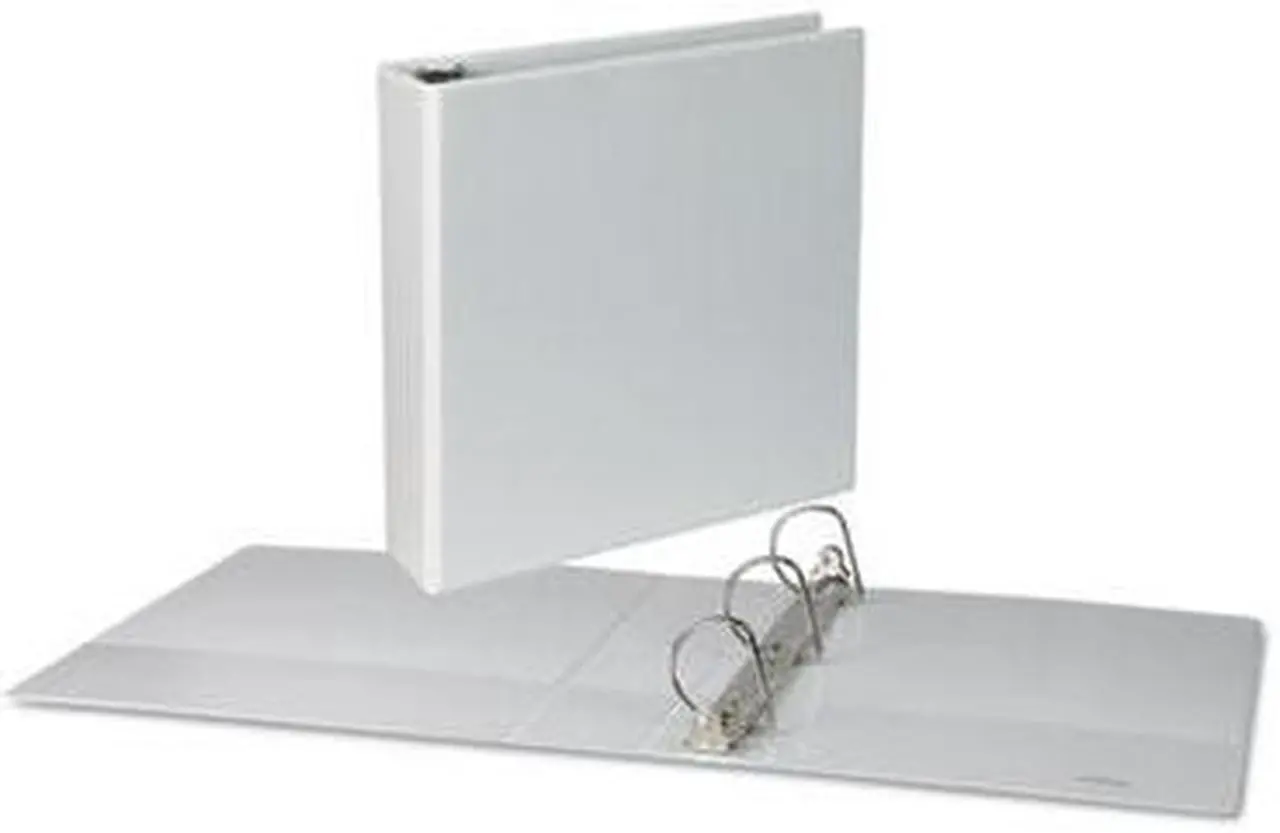 Alt view image 10 of 17 - UNIVERSAL Slant-Ring Economy View Binder 2" Capacity White 4 per Pack 20746PK