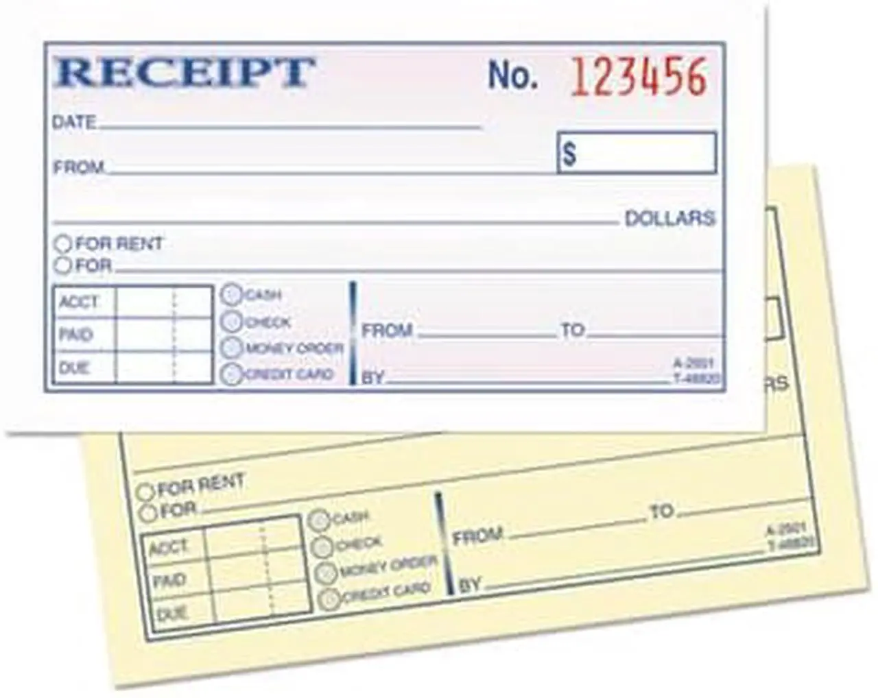 Alt view image 3 of 5 - Tops Money and Rent Receipt Books 2-3/4 x 4 7/8 2-Part Carbonless 50 Sets/Book