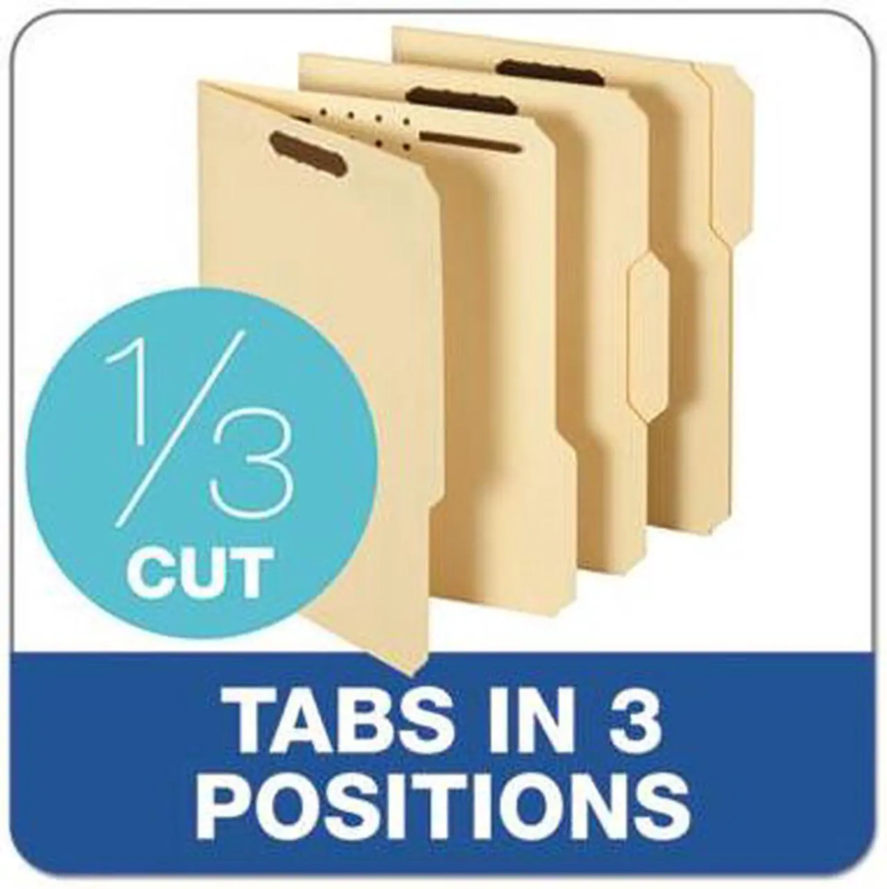 Alt view image 12 of 19 - Pendaflex Top Tab Fastener Folder 1/3 Cut Top Tab Letter 18 Point Manila 50/Box