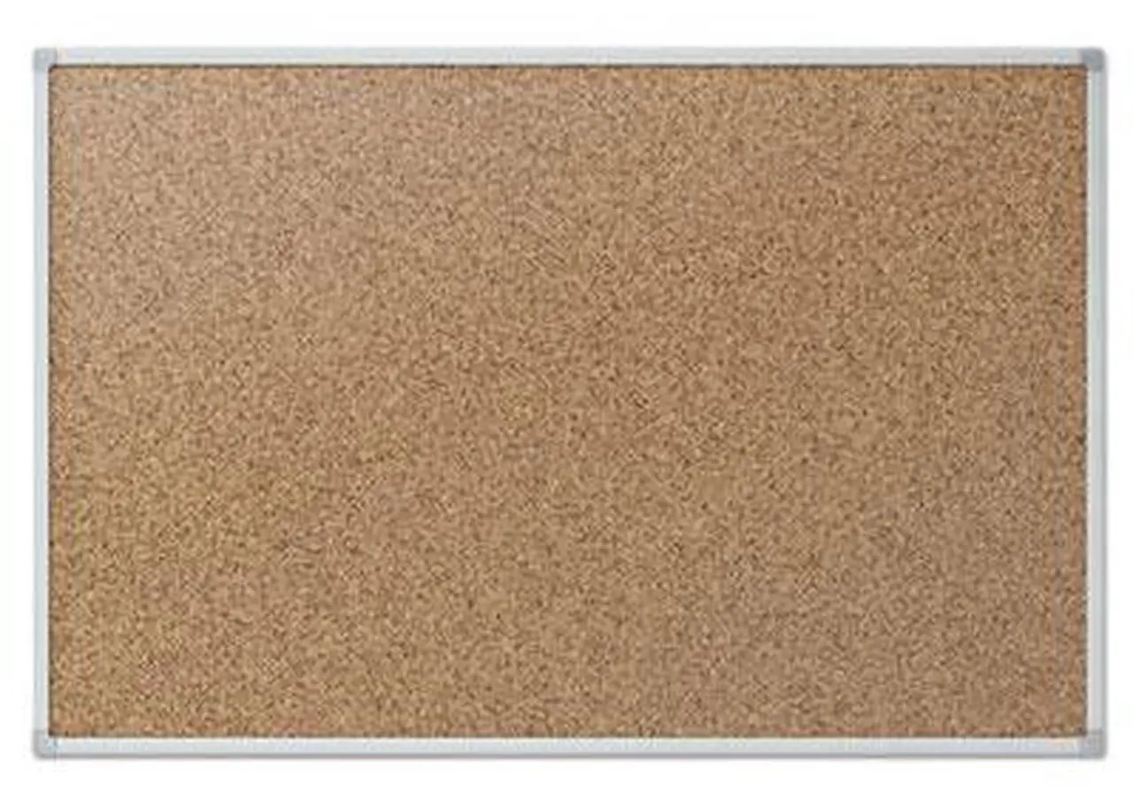 Alt view image 11 of 11 - Mead Cork Bulletin Board 48 x 36 Silver Aluminum Frame 85362
