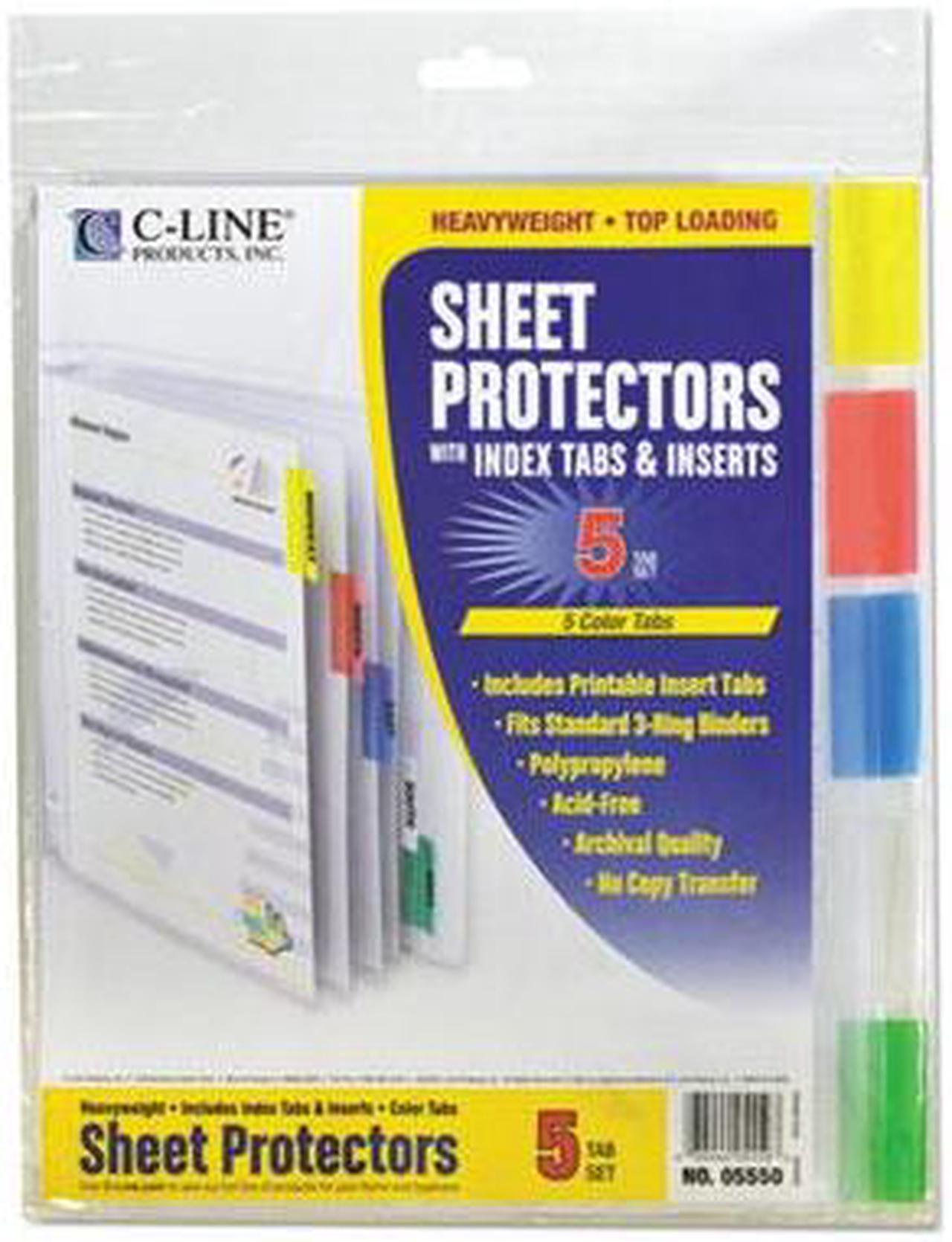 Alt view image 13 of 18 - C-Line Sheet Protectors with Index Tabs Assorted Color Tabs 2" 11 x 8 1/2 5/ST