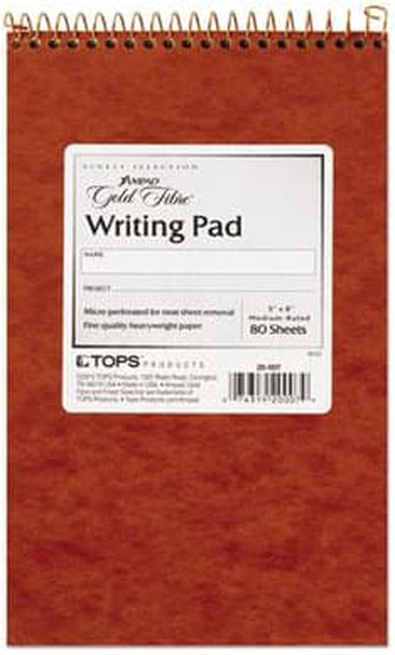 Alt view image 7 of 10 - Ampad Gold Fibre Retro Wirebound Writing Pad College/Medium 5 x 8 Ivory 80 Sheets 20007
