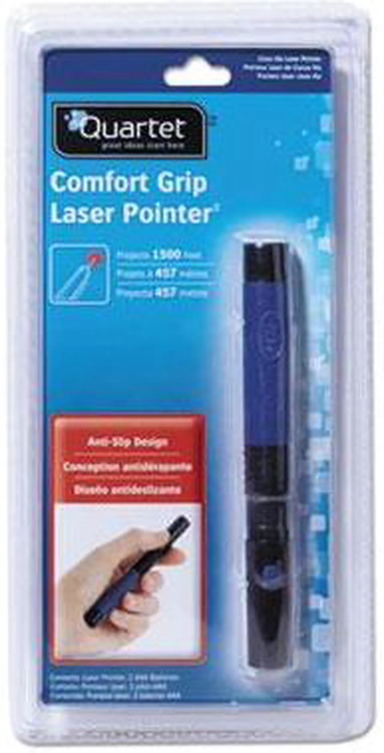 Alt view image 12 of 18 - Quartet Classic Comfort Laser Pointer Class 3A Projects 1500 ft Blue MP2703BQ