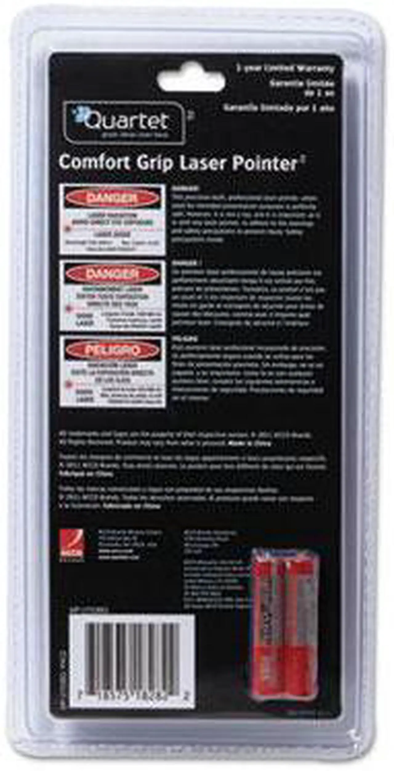 Alt view image 13 of 18 - Quartet Classic Comfort Laser Pointer Class 3A Projects 1500 ft Blue MP2703BQ