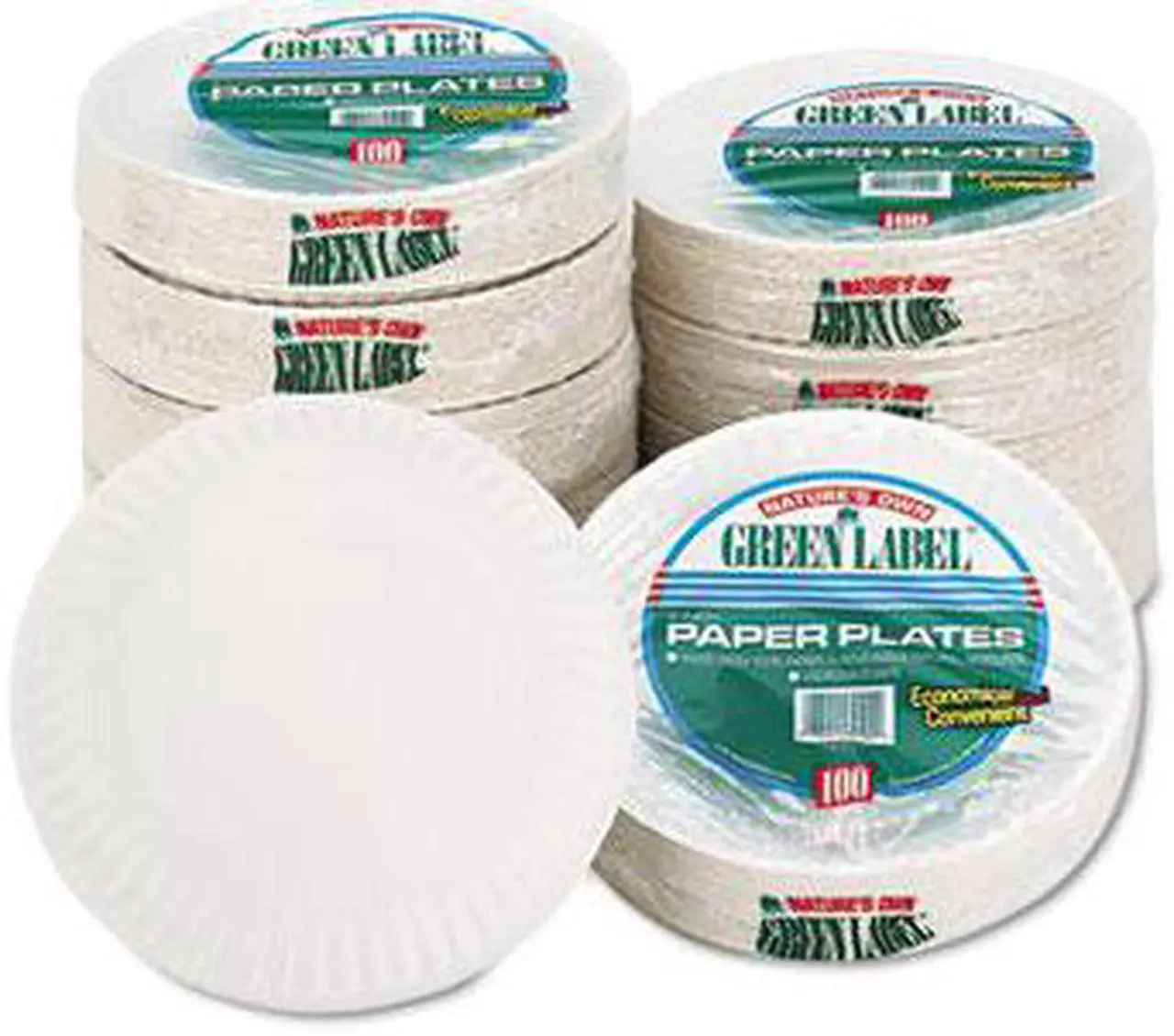 Alt view image 6 of 6 - Corporation Uncoated Paper Plates, 9 Inches, White, Round, 100/Pack
