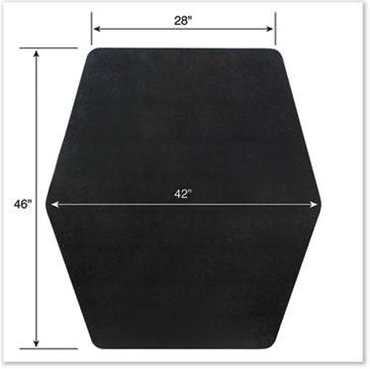 Alt view image 8 of 12 - ES Robbins ESR121563 42 x 46 in. Game Zone Chair Mat, Black