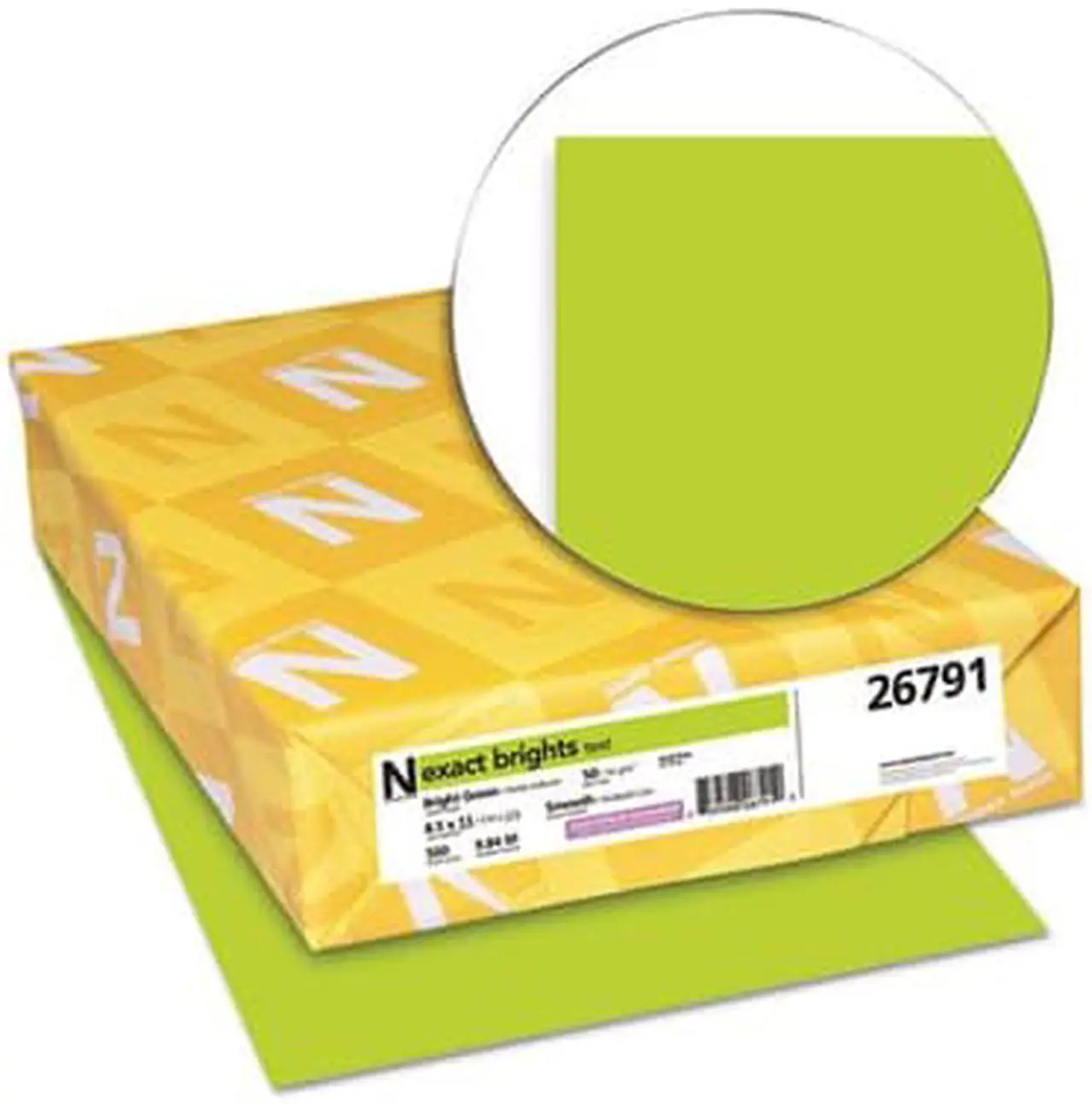 Alt view image 10 of 14 - NEENAH PAPER Exact Brights Paper 8 1/2 x 11 Bright Green 50lb 500 Sheets 26791