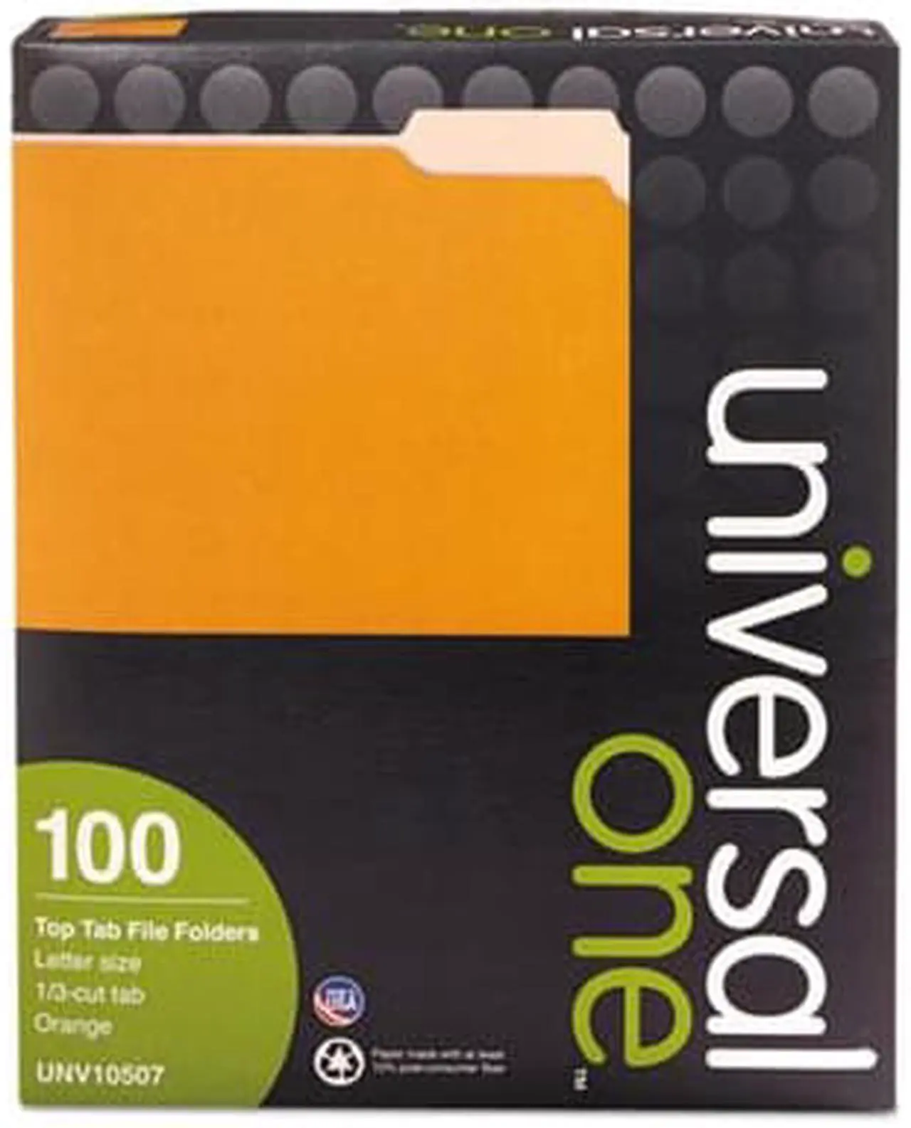 Alt view image 5 of 5 - File Folders, 1/3 Cut One-Ply Top Tab, Letter, Orange/Light Orange, 100/Bx