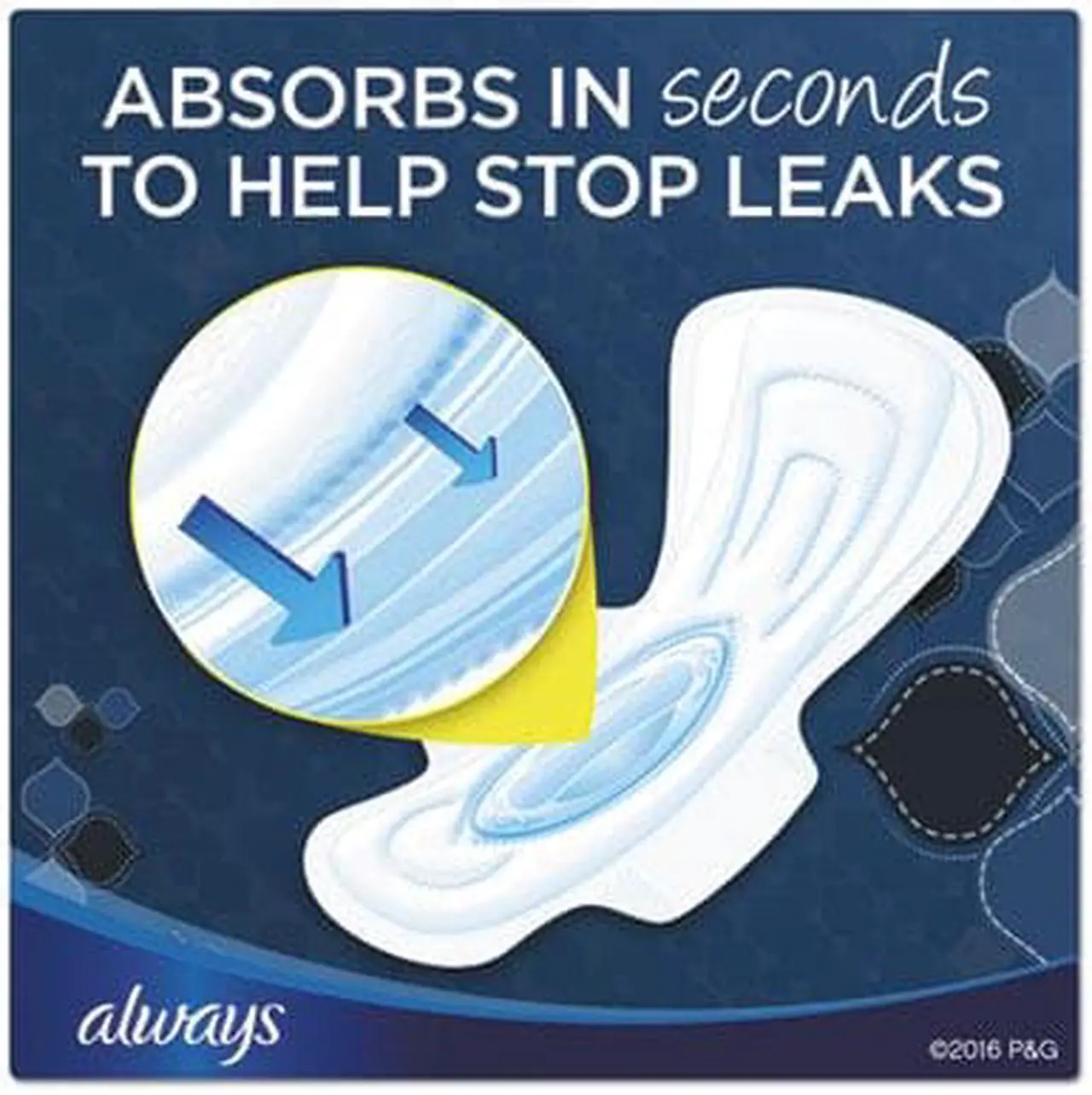 Alt view image 6 of 7 - Procter & Gamble PGC17902 Always Maxi Pads Overnight Extra Heavy Flow - 20 Count