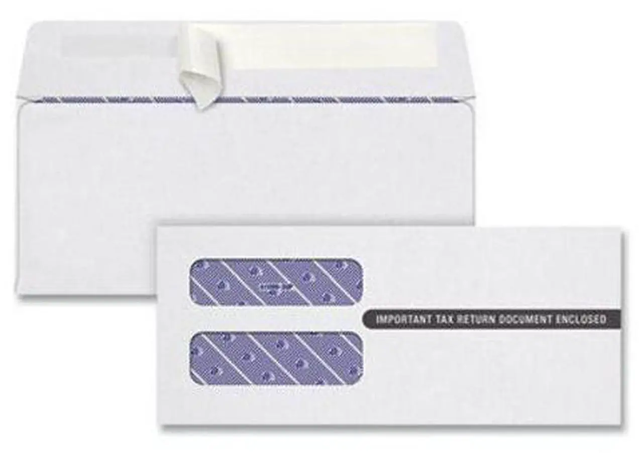 Main image of Tops 1099 Double Window Envelope, 3.75 x 8.75, White, 24/PK (TOP2222PS3)