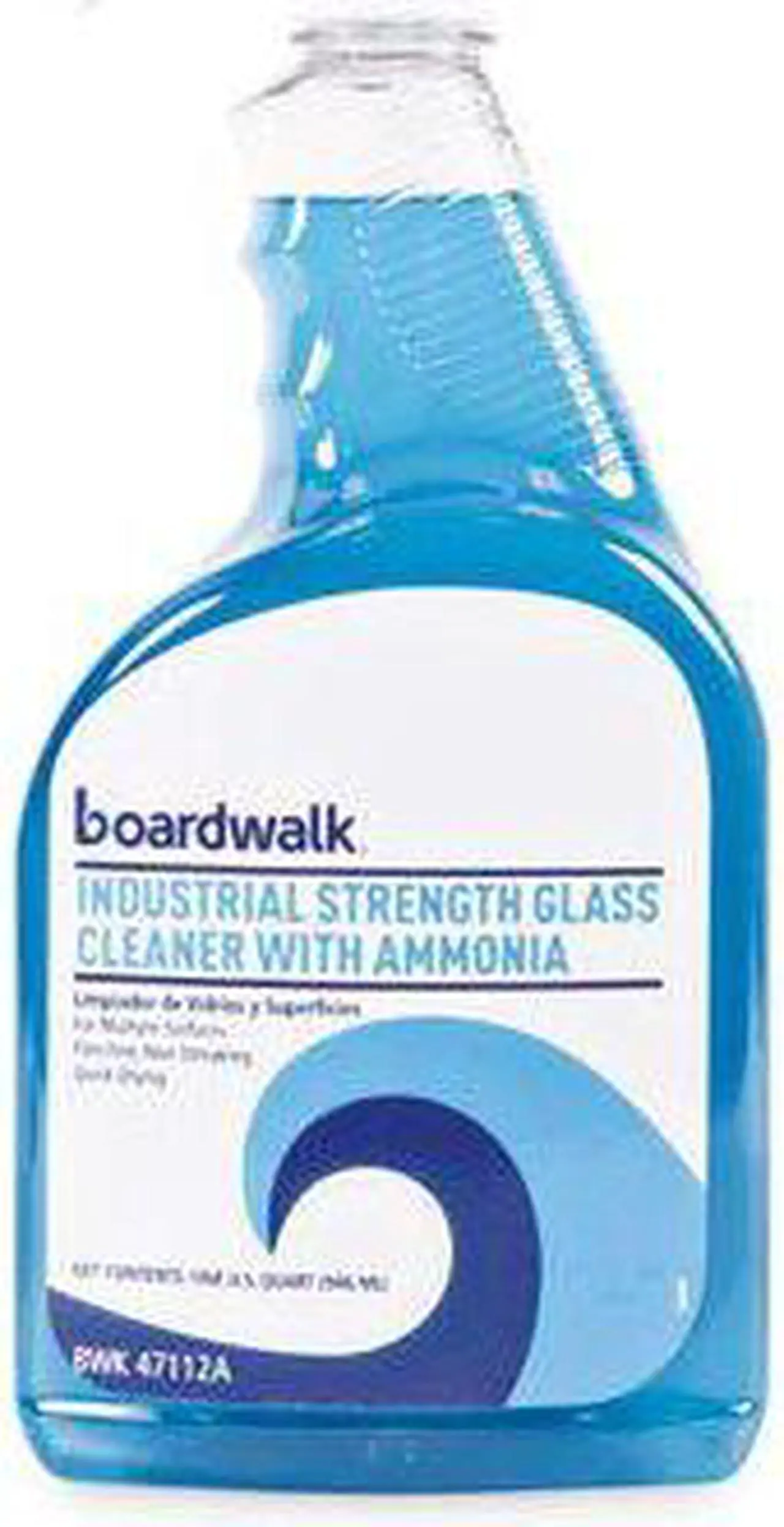 Alt view image 3 of 10 - Boardwalk BWK47112AEA Industrial Strength Glass Cleaner with Ammonia, 32 oz. Trigger Bottle